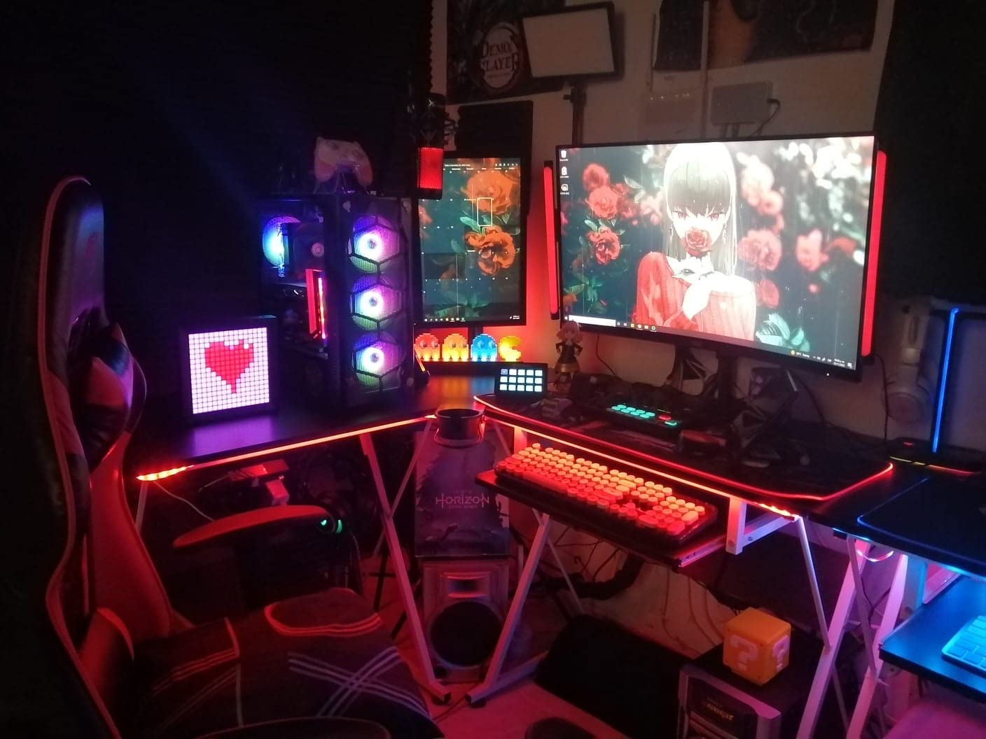 Divoom Pixoo LED Pixel Display Panel for RGB Light Bars, Gaming Decor Gift | Smart App Control, Cool Animations, PC & TV Desk Setup, RGB Light Bar Decor, Gaming Room Display customer photo 1