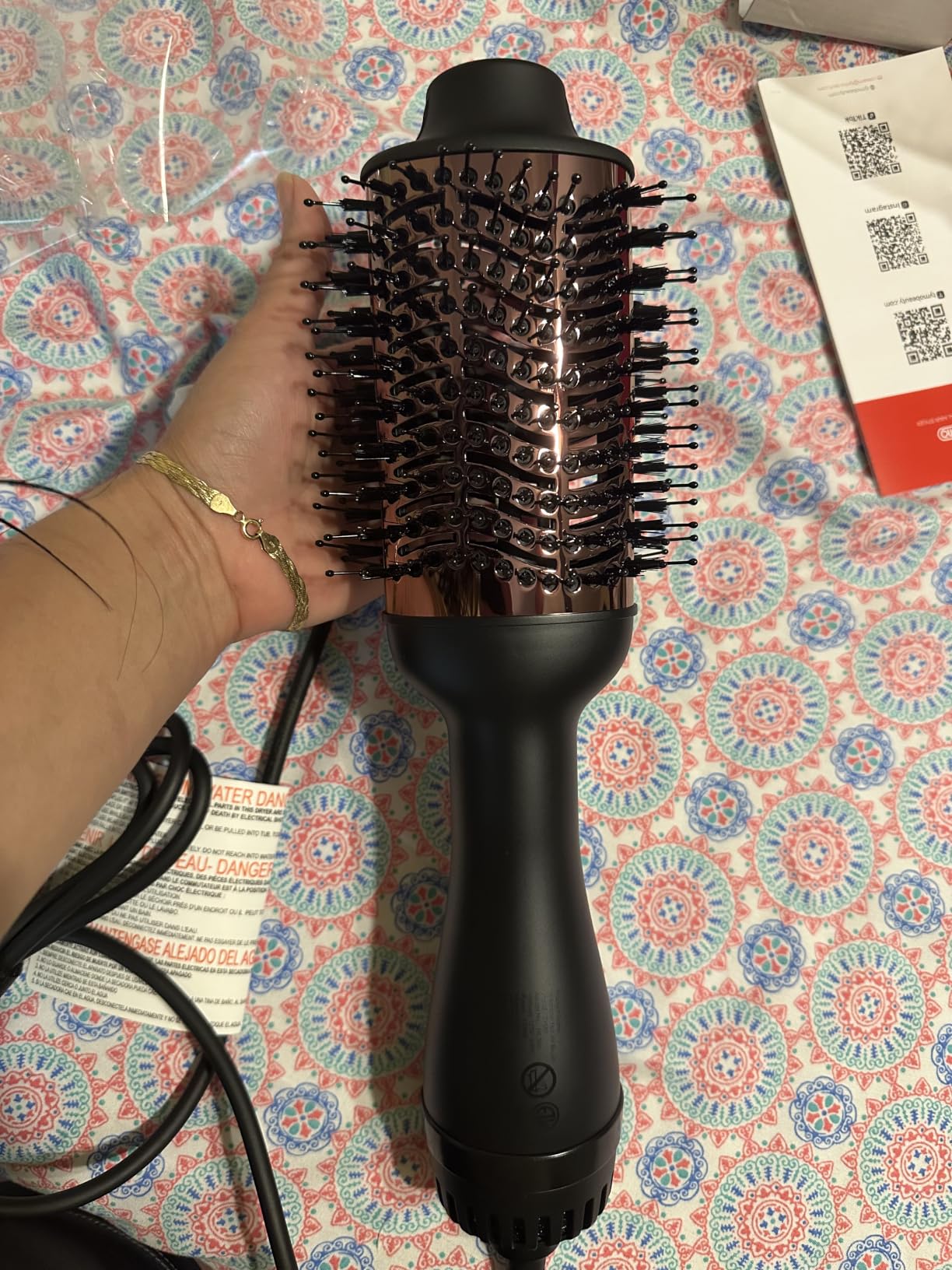 TYMO Hair Dryer Brush Blow Dryer Brush in One, 4 in 1 Ionic Hairdryer and Styler Volumizer with Oval Titanium Barrel, Hot Air Straightener for Smooth Frizz-Free Blowout, Pink, 2.85 Inch customer photo 2