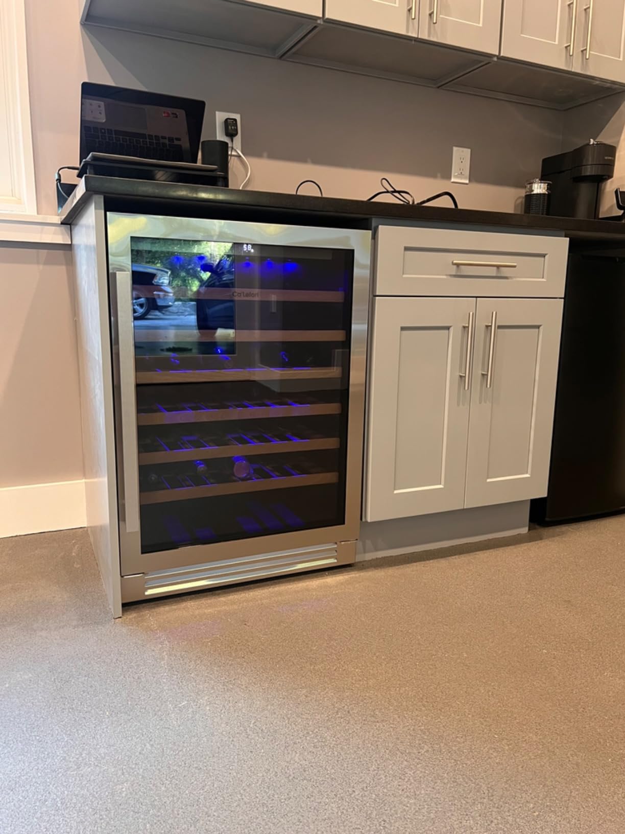 15 Inch Wine Fridge, 28-Bottle Dual Zone Wine Cooler Refrigerator | 40-65°F Control, Adjustable Shelves, Glass Door & 3-Color LED, Automatic Defrost, Built-In or Under Counter for Home Bar customer photo 2