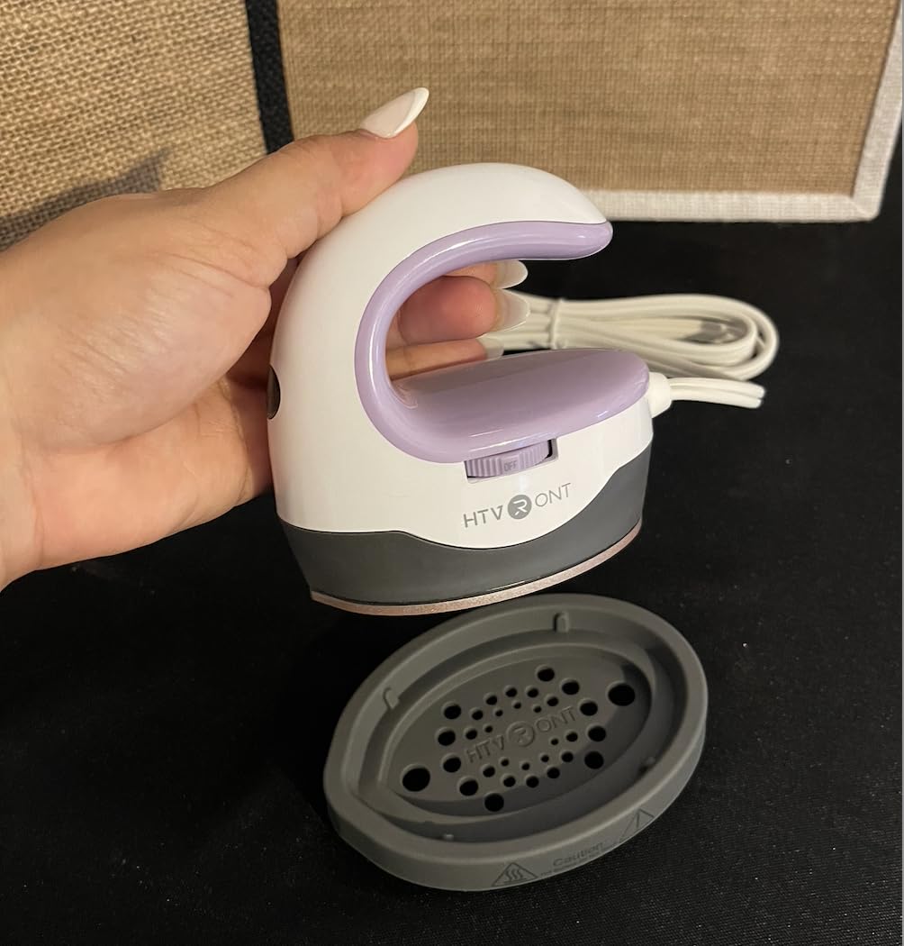 HTVRONT Heat Press Mini Heat Press Machine, Mini Iron for Perler Beads, Small Heat Press Portable Iron Press Machine for T Shirts, Hats, Heating Transfer Projects (Mint) customer photo 1