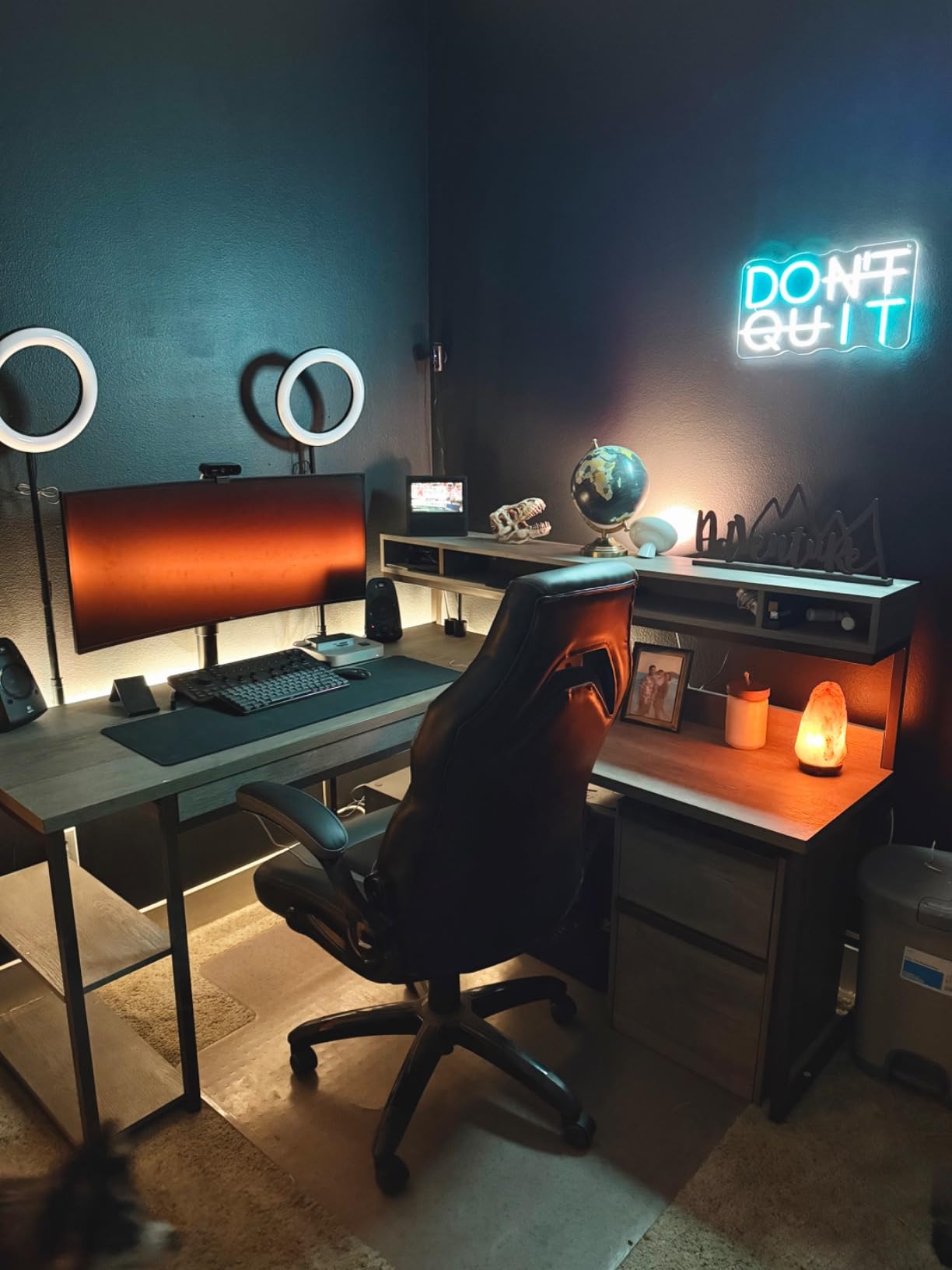 Don't Quit LED Neon Sign for Wall Decor, DO IT Neon Lights Party Decorations, USB Powered Switch Neon Lights lighting adjustable for Office Room, Gym Room, Man Cave, Gamer Room customer photo 2
