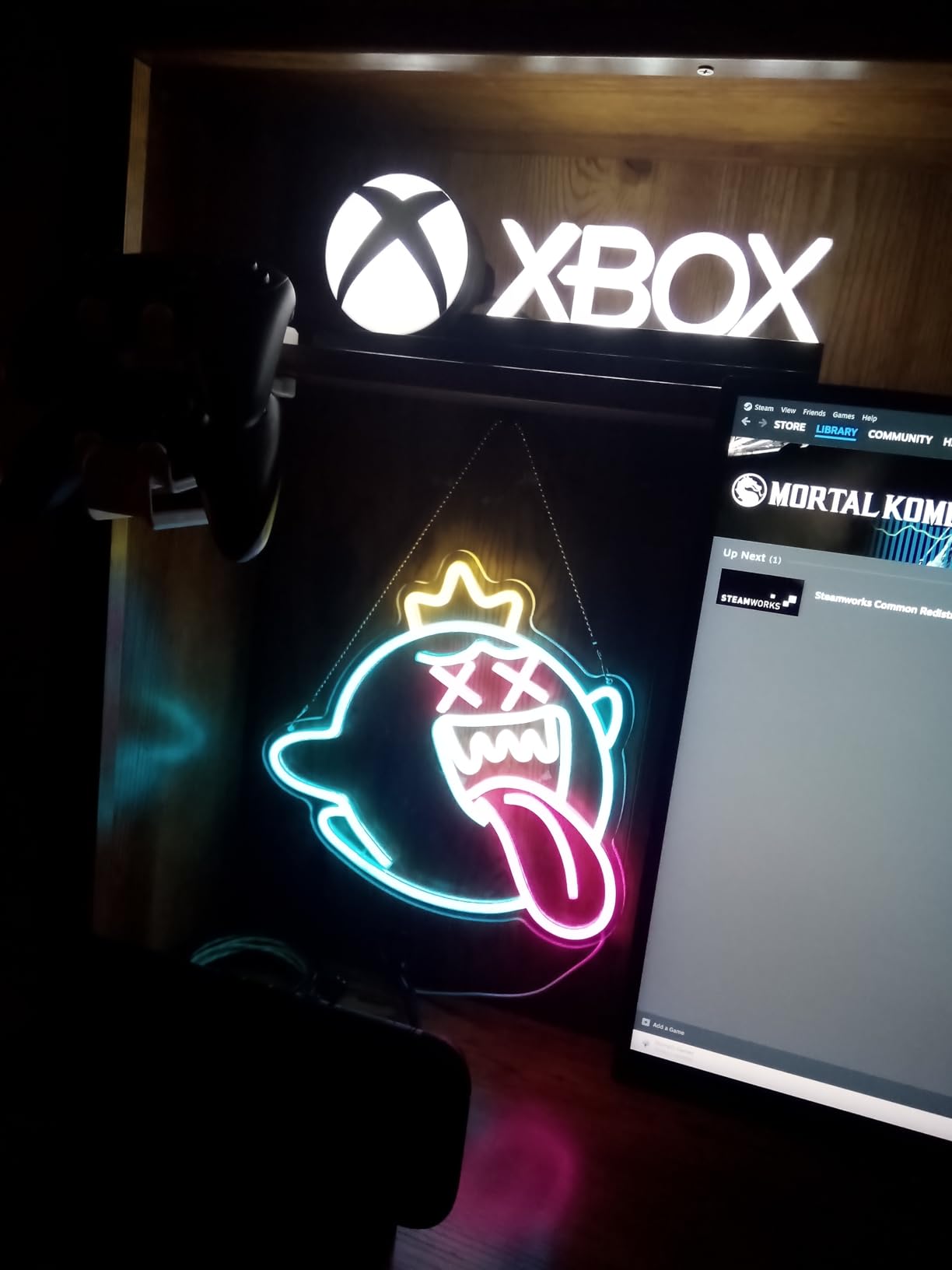King Boo Neon Sign Ghost Led Neon Light with Dimmable Switch Gaming Neon Sign for Kids Game Room Man Cave Birthday Halloween Decor Christmas Gift customer photo 2
