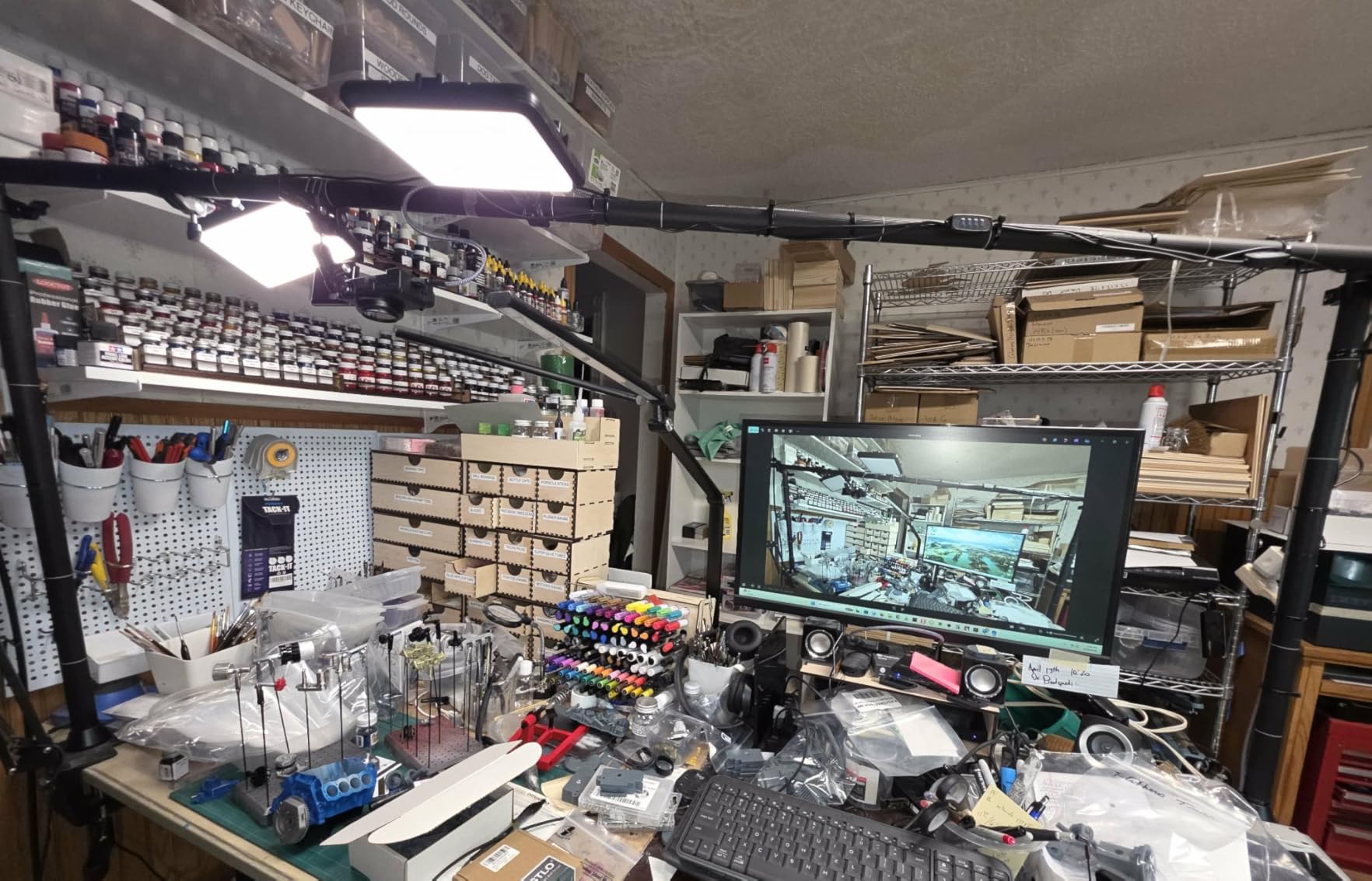 JUSMO LS15 Pro Camera Desk Mount, Aluminum Overhead Camera Mount Rig | DIY Length Height, 22lb Load, Aluminum, Multi-Device Expandable for DSLR Phone Light Microphone Streaming Studio Video customer photo 1