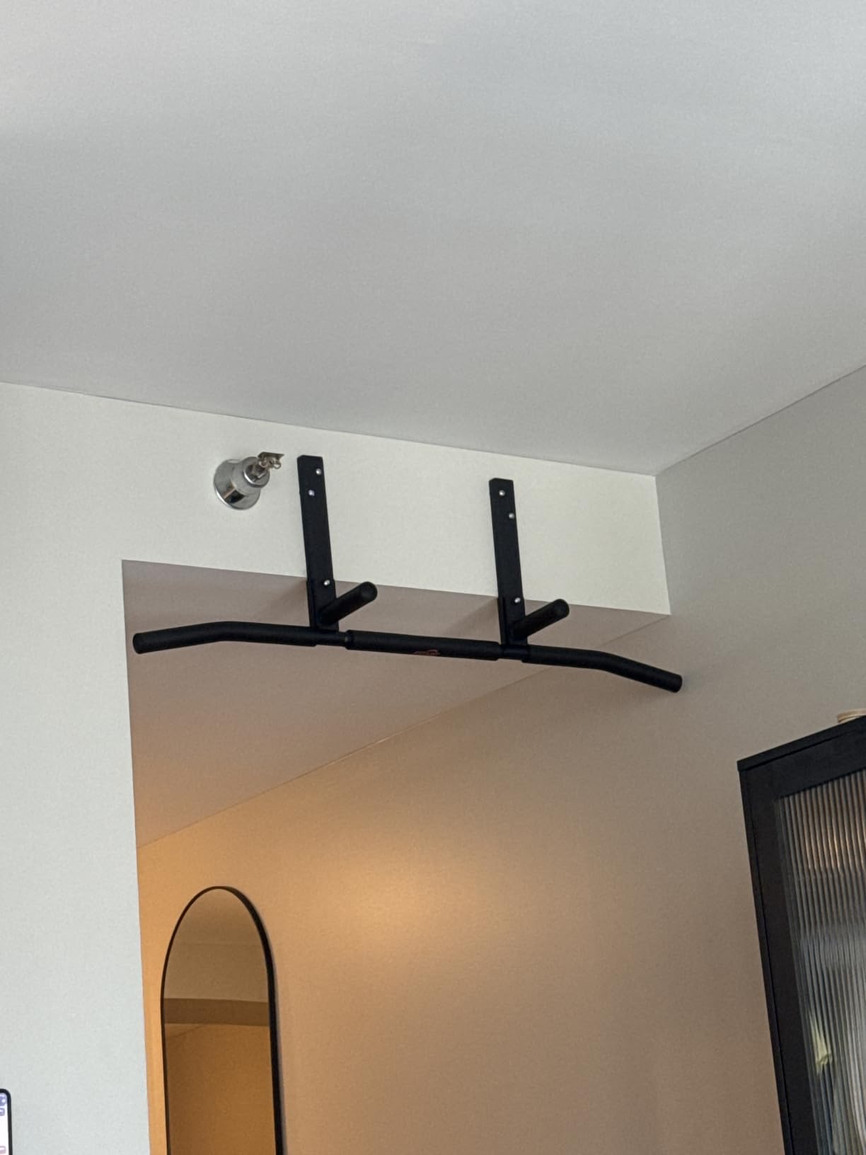 Fitarc Joist Mount Pull Up Bar, Wall Mount Pull Up Bar for Home Gym | Heavy Duty Steel Construction, Max 440lbs, Upper Body Workout Equipment customer photo 1