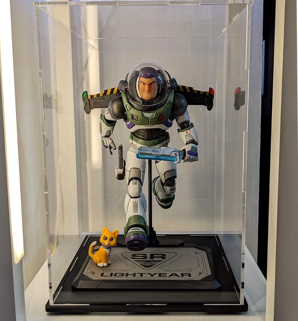 Clear Acrylic Display Case with Matte Black Base, Simple Self-Assembly Dust-Proof Showcase, Countertop Display Box for 1:24 Diecasting Model Cars (10x5x5 inch) customer photo 1