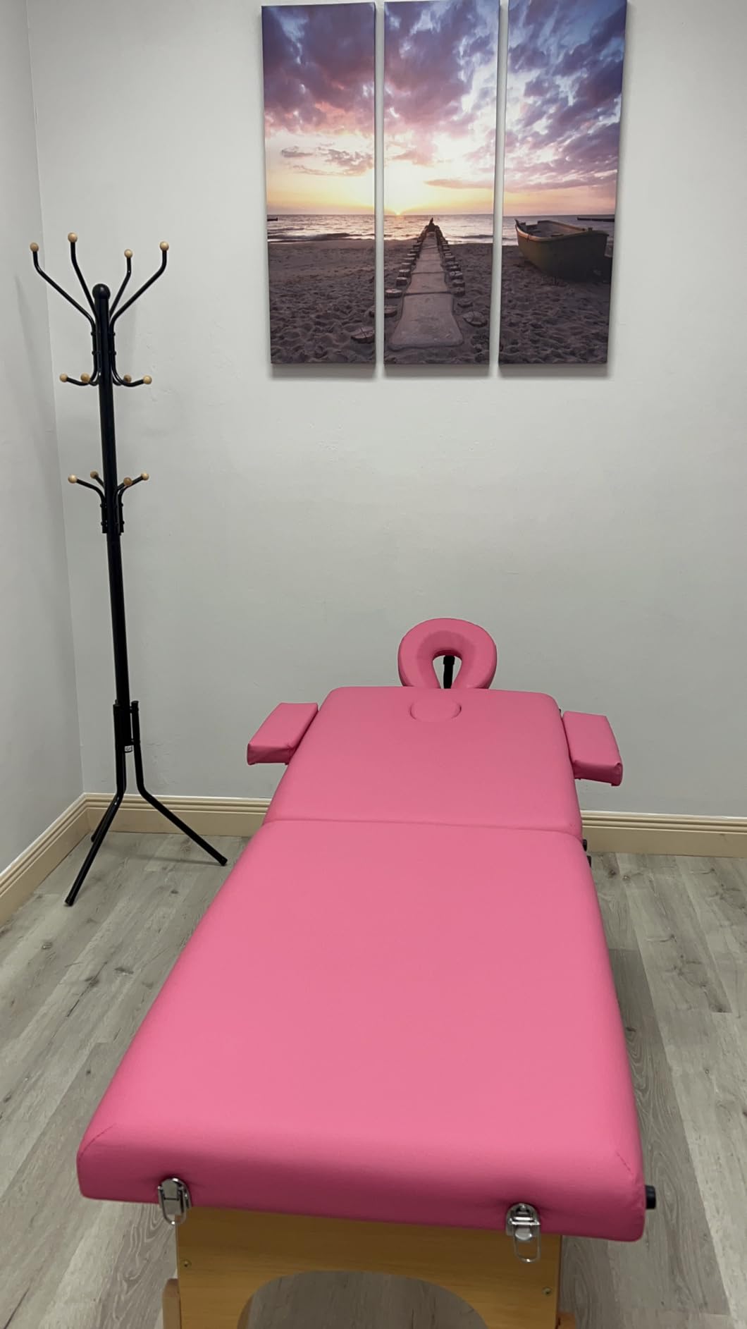 Portable Massage Table, Lightweight Wood Frame with Carry Handle, Black customer photo 2
