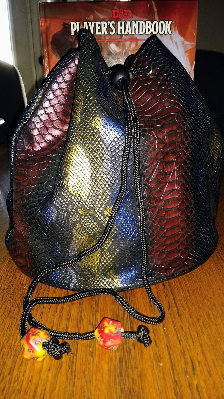 Forged Dice Co. Pouch of The Endless Hoard Dice Bag - Holds Over 1,000 Polyhedral Dice - Dice Storage Bag with 7 Pockets - Perfect for Bulk Dice - Brown/Green customer photo 1