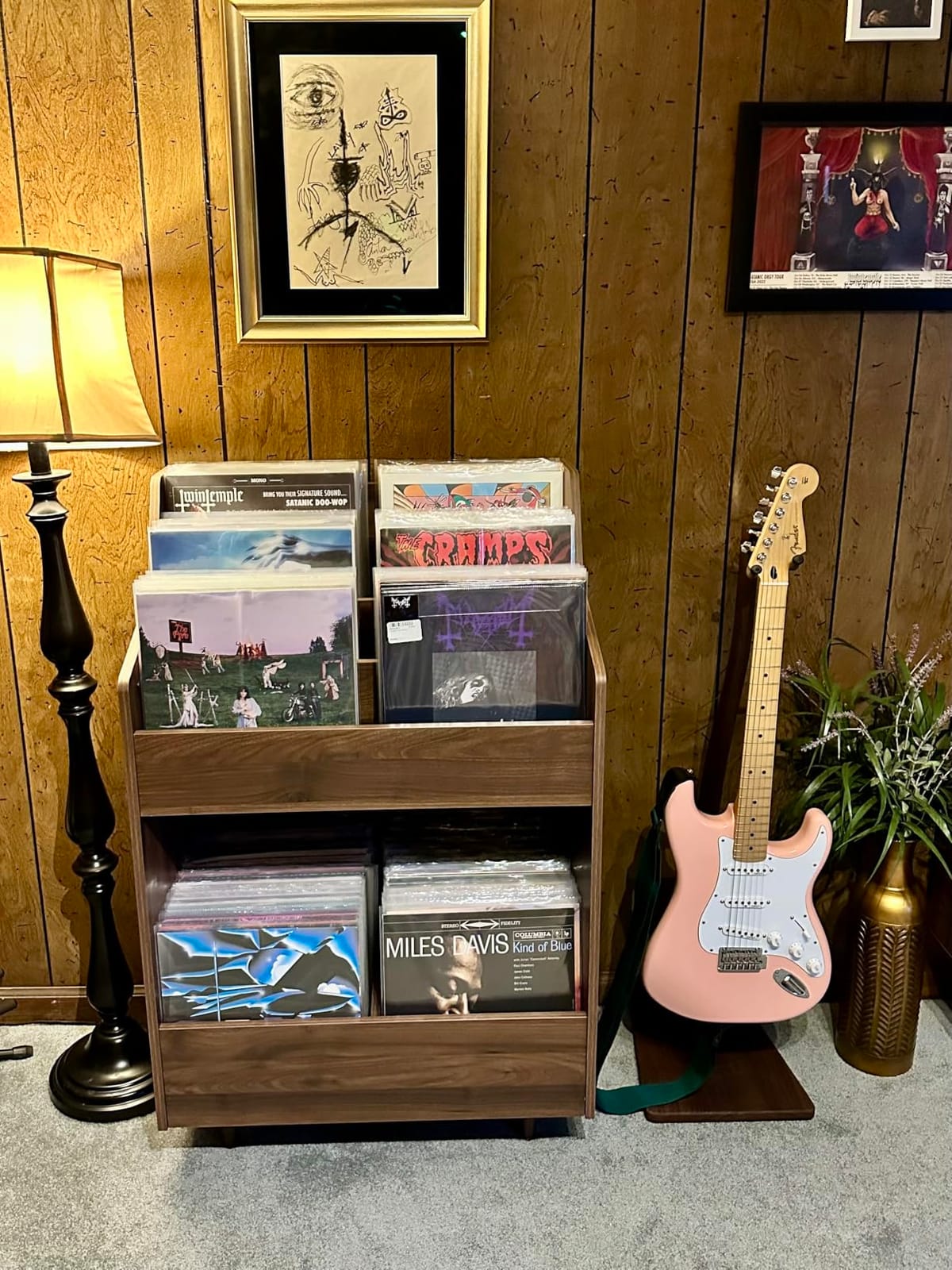 Crosley Furniture Liam Vinyl Record Storage Stand, Tiered Storage Shelves for Records, Walnut customer photo 1