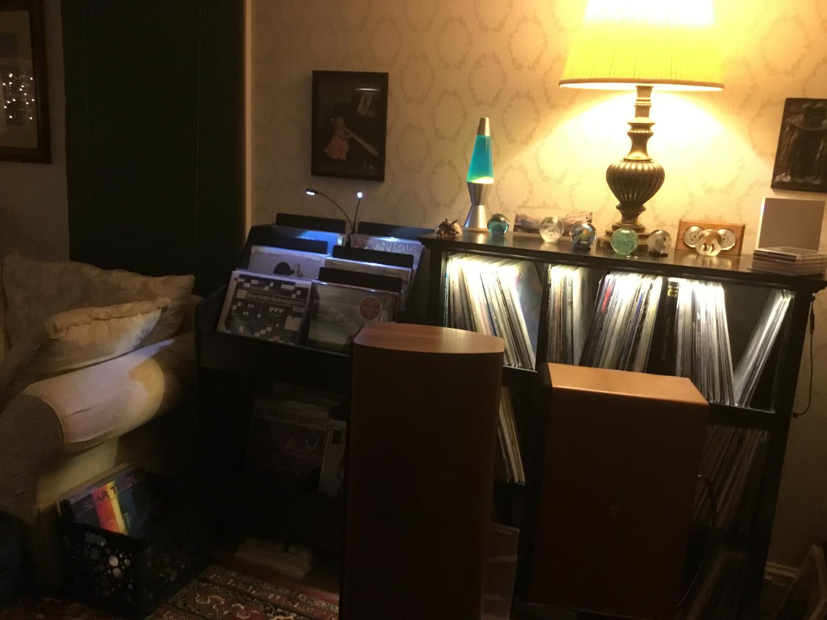 Crosley Furniture Liam Vinyl Record Storage Stand, Tiered Storage Shelves for Records, Walnut customer photo 2