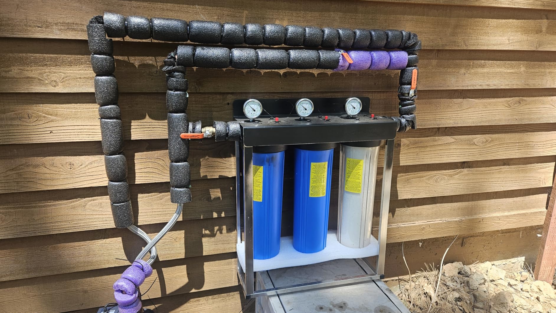 Express Water 3-Stage Whole House Water Filter System, Reduces Heavy Metals, Scale, Chloramine, Chlorine, PFAs, Lead & Arsenic, Free-standing Stainless Steel Frame & 3 Pressure Gauges customer photo 2