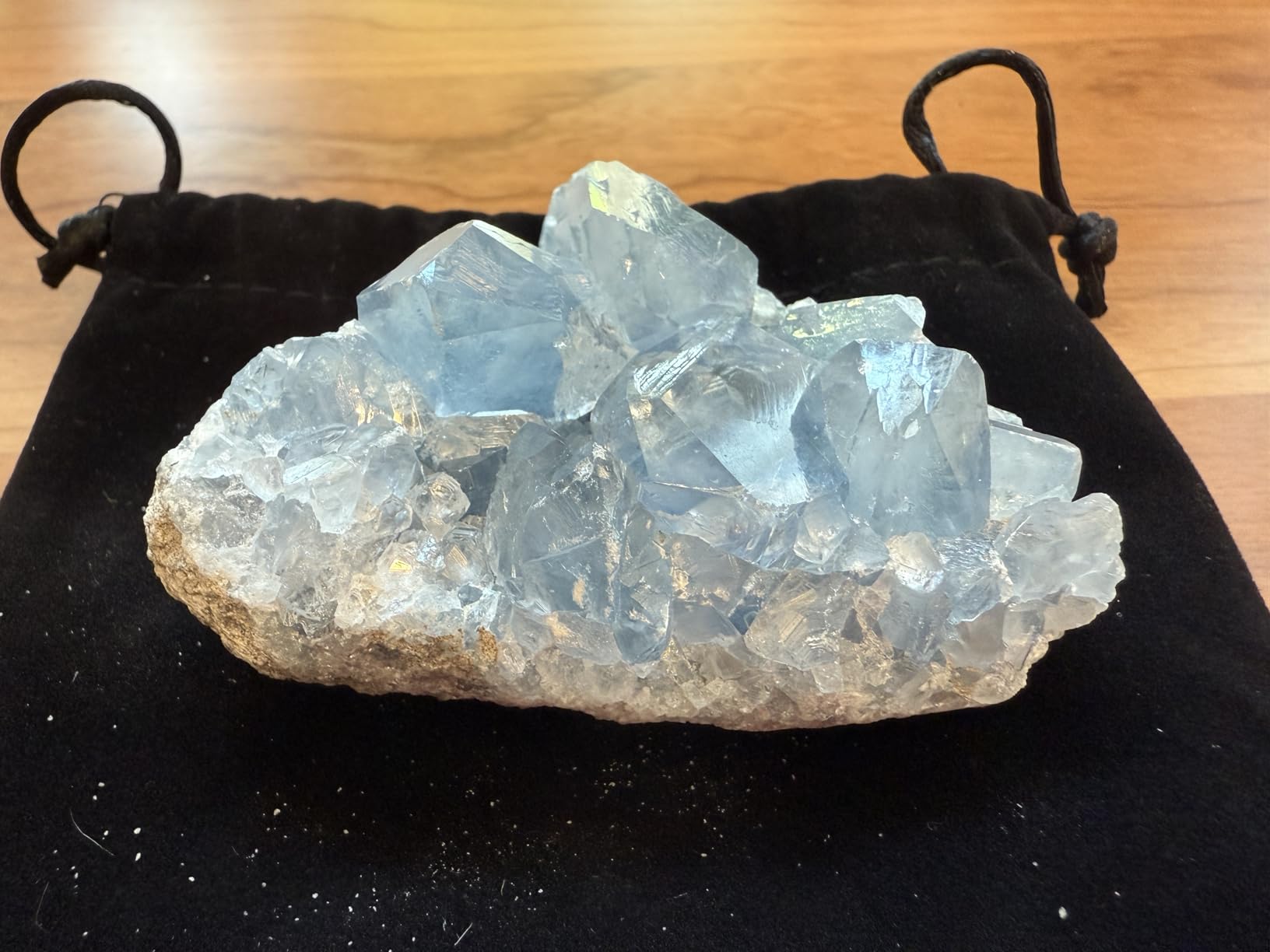 KALIFANO Raw AAA+ Celestite Crystal Cluster Geode - High Energy Natural Celestine Stone - Reiki Wicca Celestita Rock customer photo 2