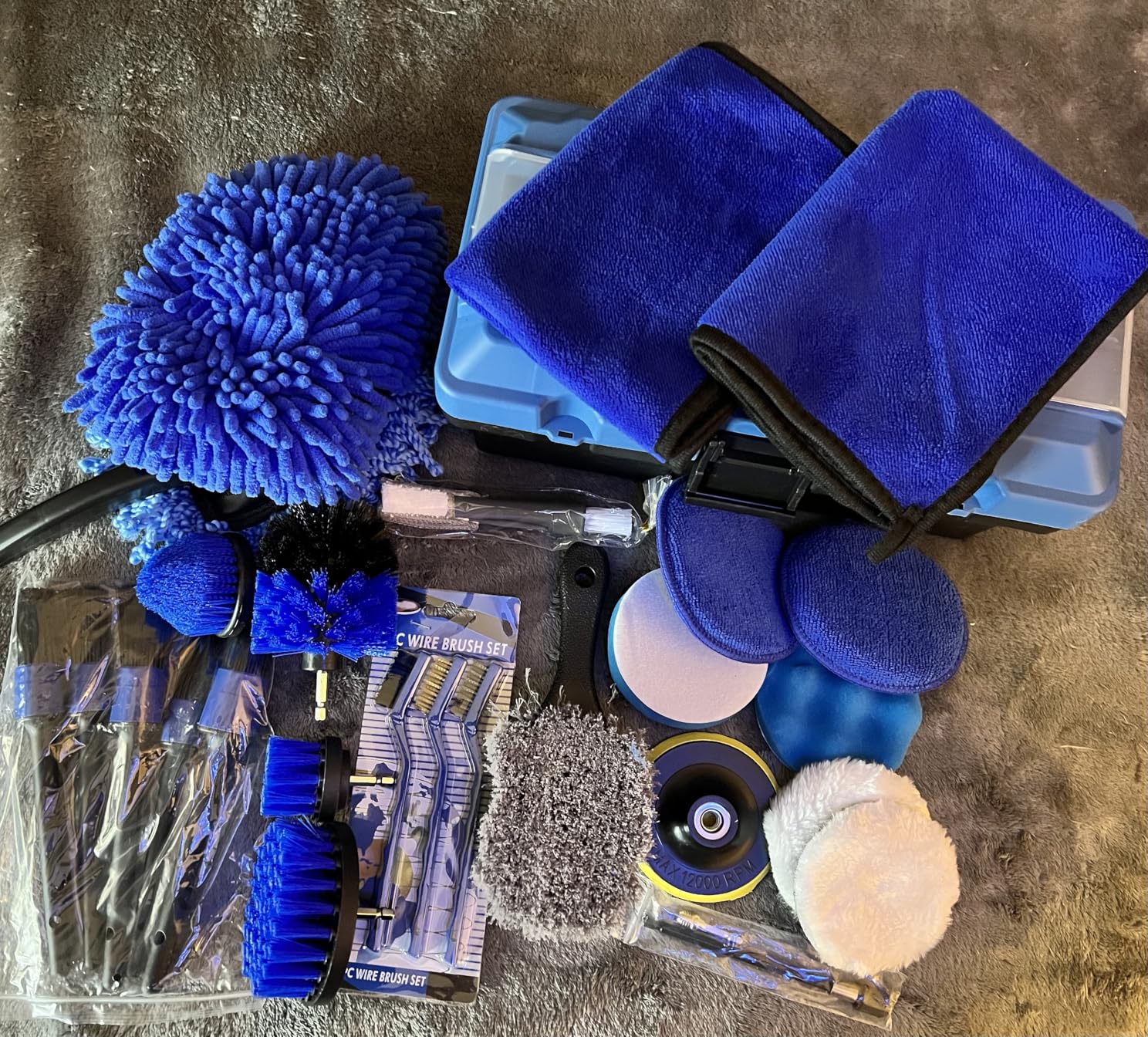 TTRCB 27Pcs Car Detailing Kit, Car Detailing Brush Set, Auto Detailing Drill Brush Set, Car Detailing Brushes, Car Wash Kit, Car Accessories, Car Cleaning Tools Kit for Interior, Exterior, Wheels customer photo 2
