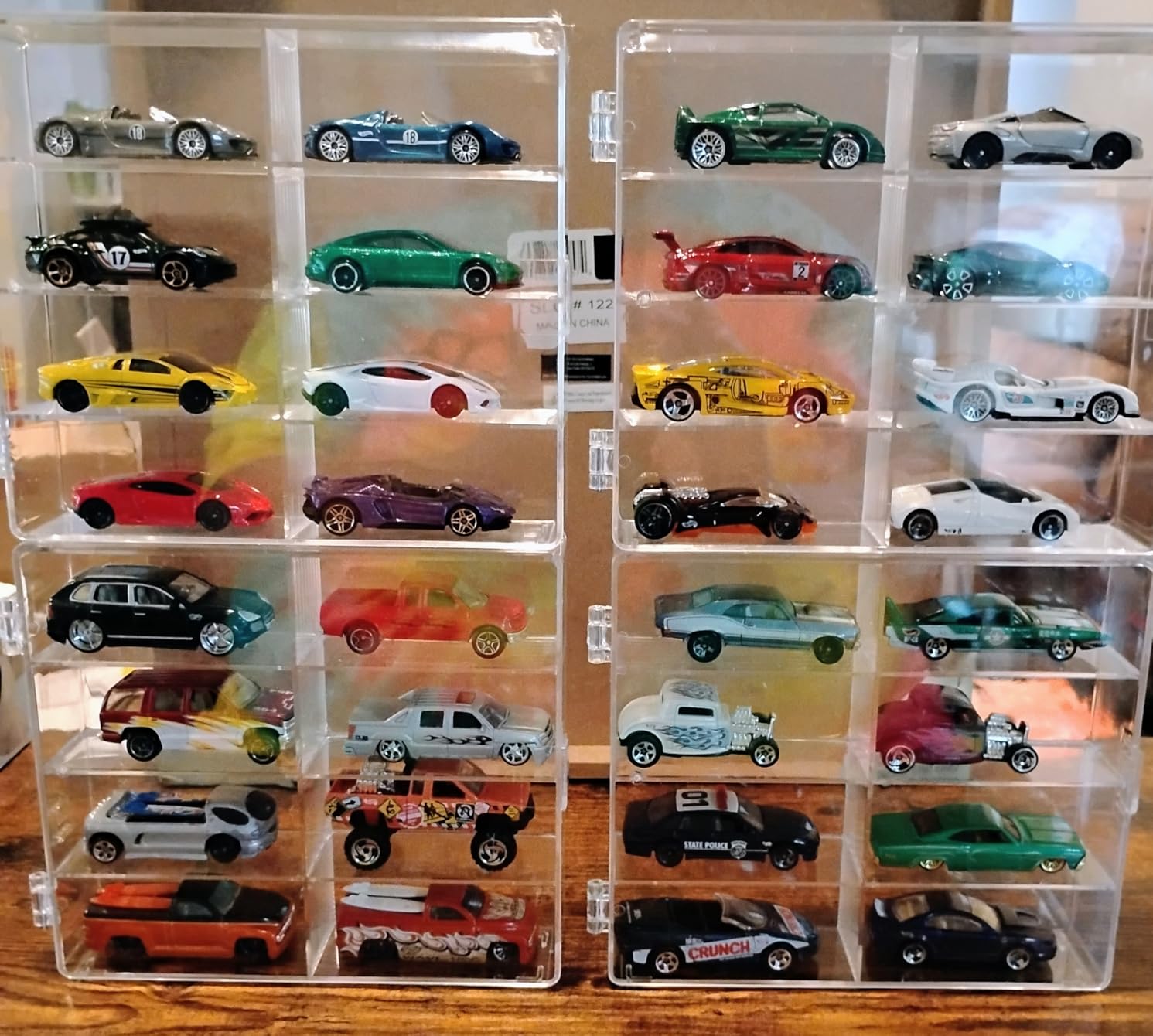 Hot 1/64 Scale Matchbox Wheels Toy Car Display Case Holds 32 Toy Cars Storage Organizer, Dustproof, Clear Matchbox Toy Car Display Box 6.5 X 7.5 X 1.6 inches 4pcs customer photo 2