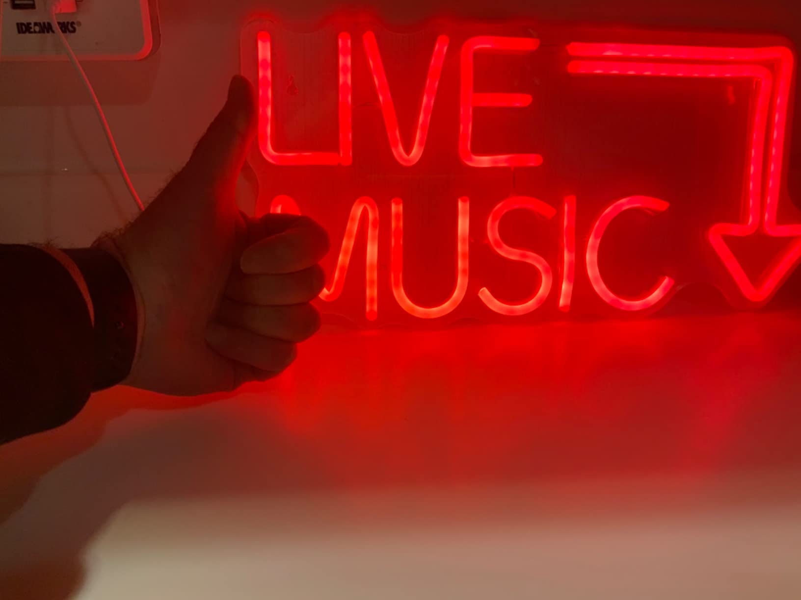 Music Live LED Neon Signs - Handcrafted LED Signs 17 x 11 inches - Wall Decor Light for Nightclub, Bar or Bedroom, Music Studio customer photo 2