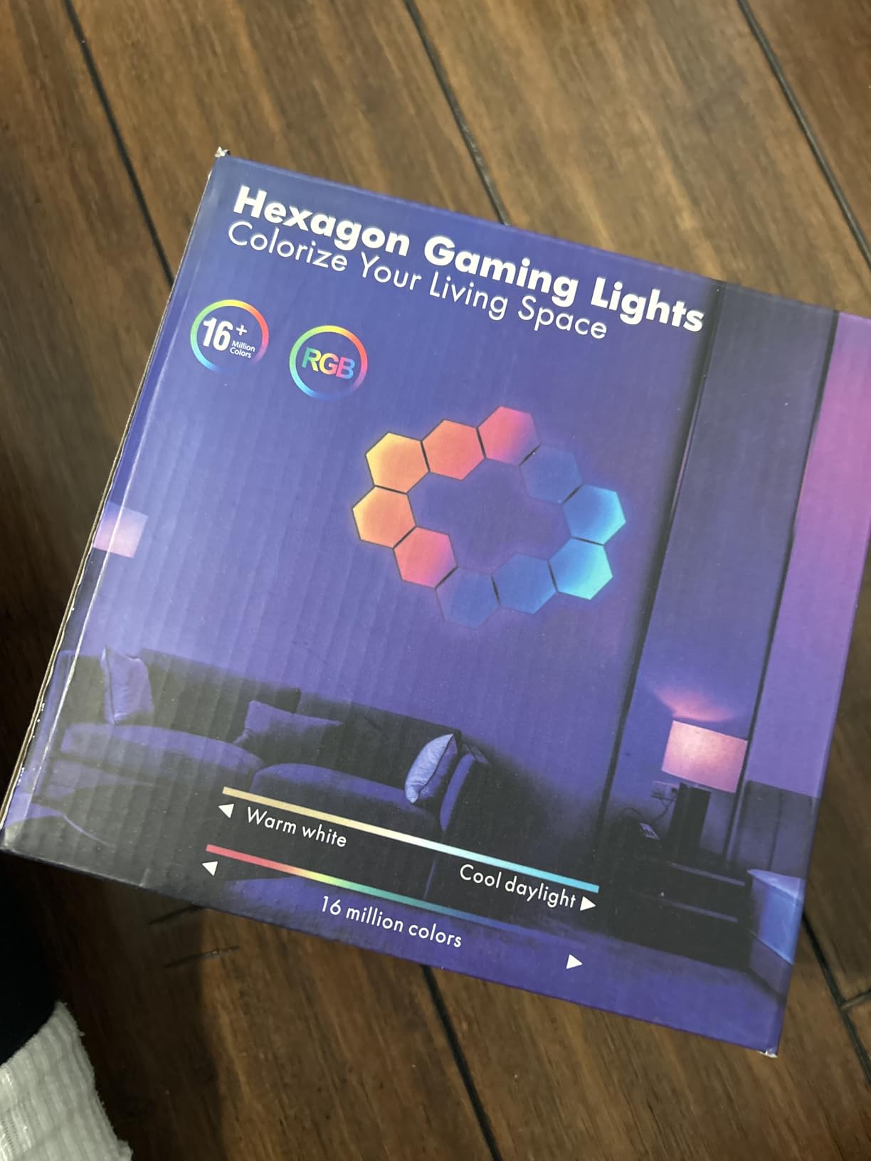 LED Hexagon Lights for Gaming Setup, Smart Home Gaming Wall Lights Work with Alexa Google Assistant, Voice, App & Remote Control, RGB-IC LED Light Panels Music Sync for Game Room Bedroom, 10 Pack customer photo 2