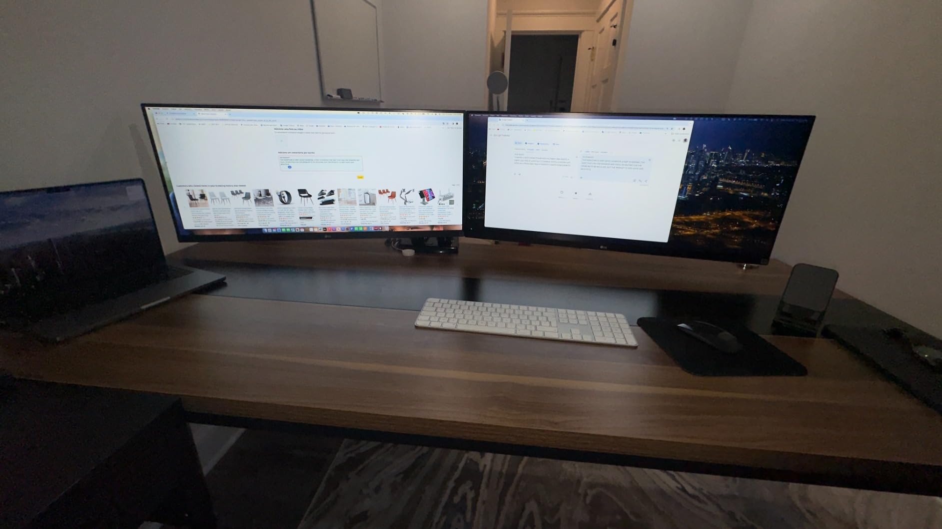 Tribesigns 71 Inch Executive Desk, L-Shaped Desk with Mobile File Cabinet, Executive Office Table with 2 Drawers and Storage Shelves, Business Furniture Workstation for Home Office, Walnut and Black customer photo 1