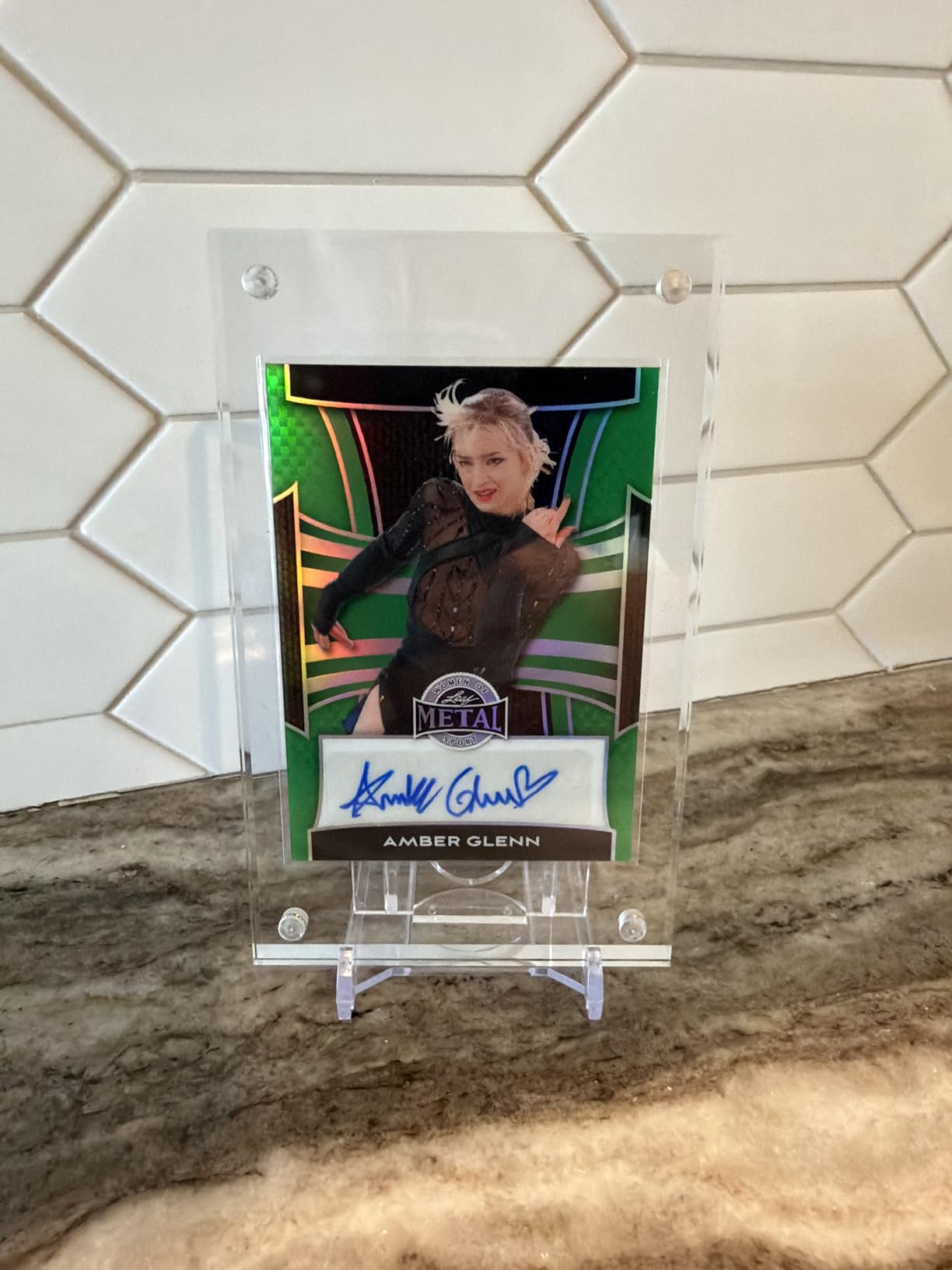 Acrylic Card Frame, Magnetic Trading Card Display Frames Desktop Display - 2 Sets Clear customer photo 2