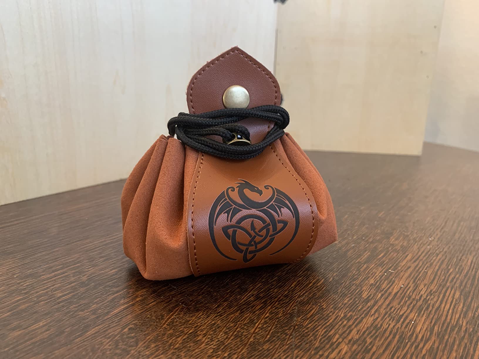 Guilt Free Gaming Genuine Leather RPG Bag | Foil Stamped | Holds 70 Dice | Great for Coins | Timeless Style | Great for DMs and Players customer photo 1