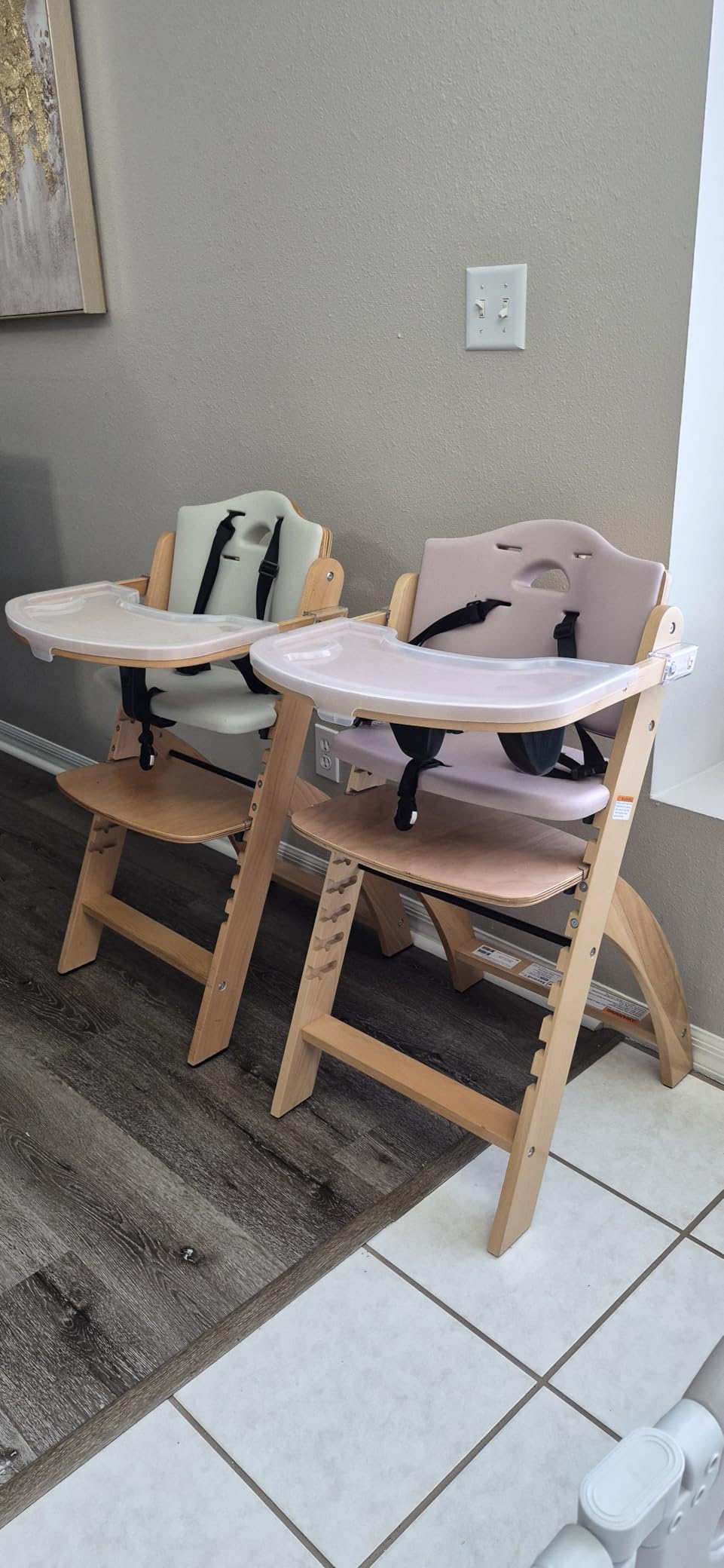 Abiie Beyond Junior Wooden High Chair for Babies and Toddlers - Convertible 3-in-1 customer photo 1