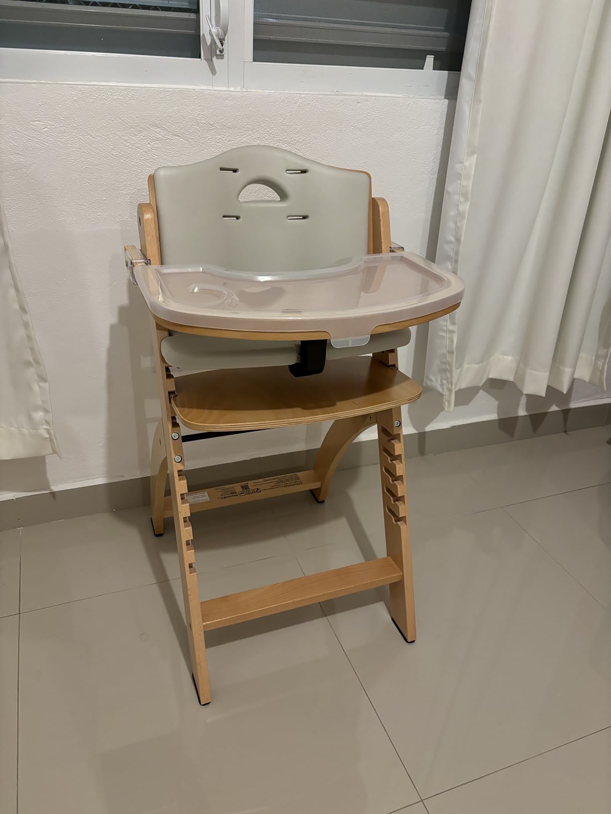 Abiie Beyond Junior Wooden High Chair for Babies and Toddlers - Convertible 3-in-1 customer photo 2