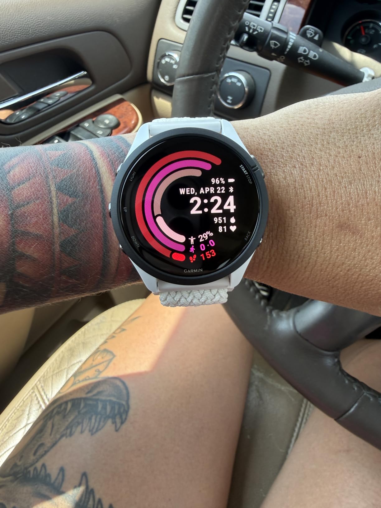 Garmin Forerunner 265S, Running Smartwatch, 42mm, Light Pink/Powder Gray | Advanced Training Metrics & Recovery Insights, Music On Your Wrist, Garmin Coach, Daily Suggested Workouts customer photo 1