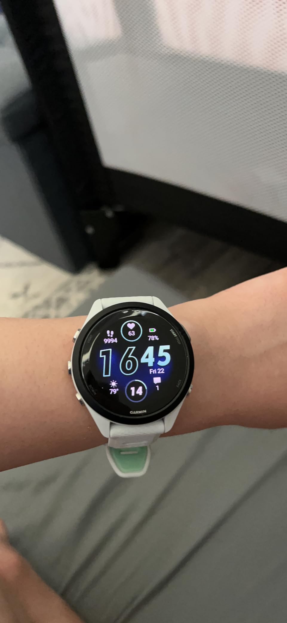 Garmin Forerunner® 265, Running Smartwatch, 46mm, Black/Powder Gray customer photo 2