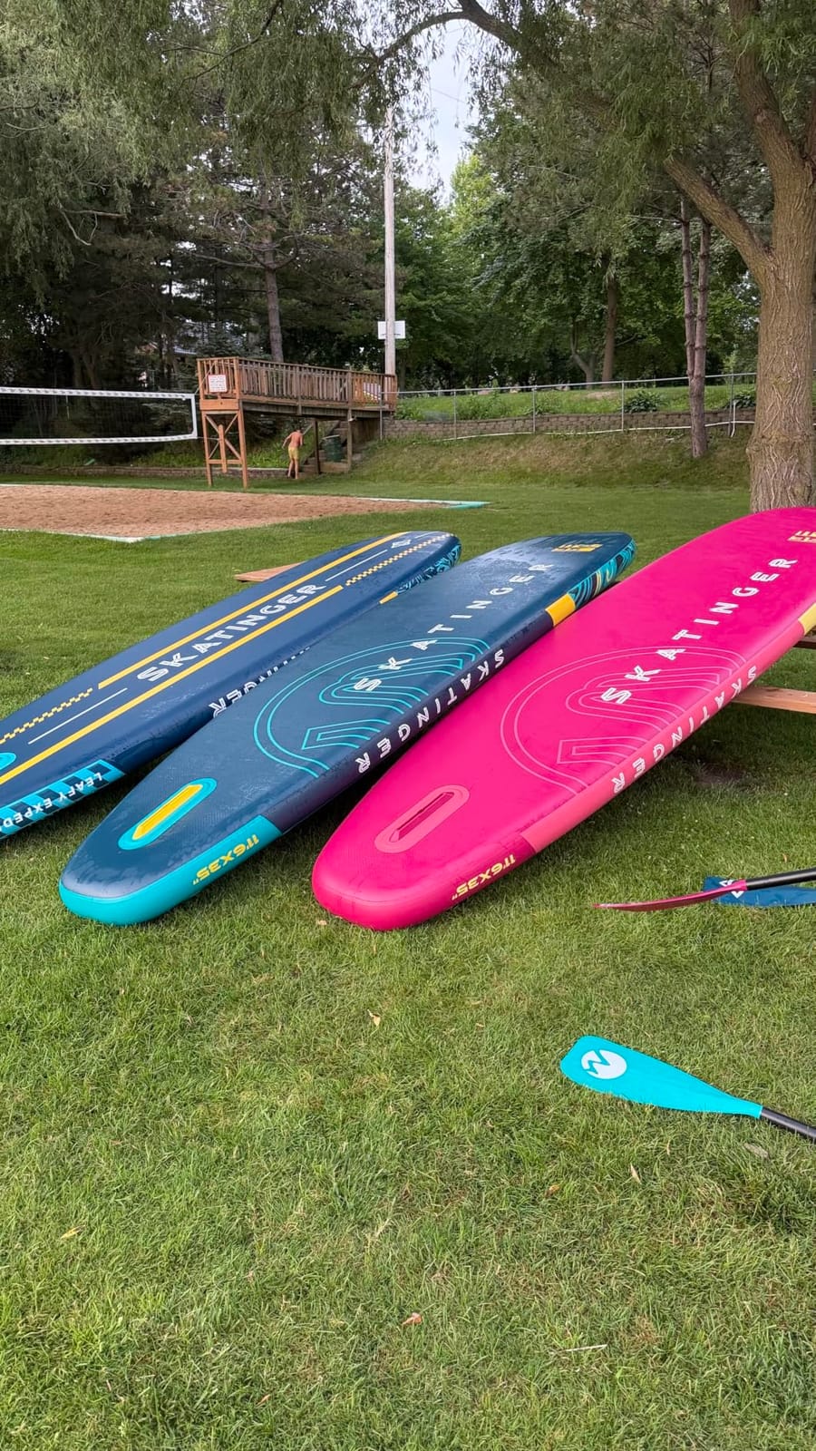 Skatinger 11'6x35 Super Wide Inflatable Paddle Board, Ultra Stable Stand Up Paddleboards for 450lb/3 People/Family/Big Size w/Shoulder Strap, 100L Backpack, Ultra-Light All-Round Sup Board customer photo 2