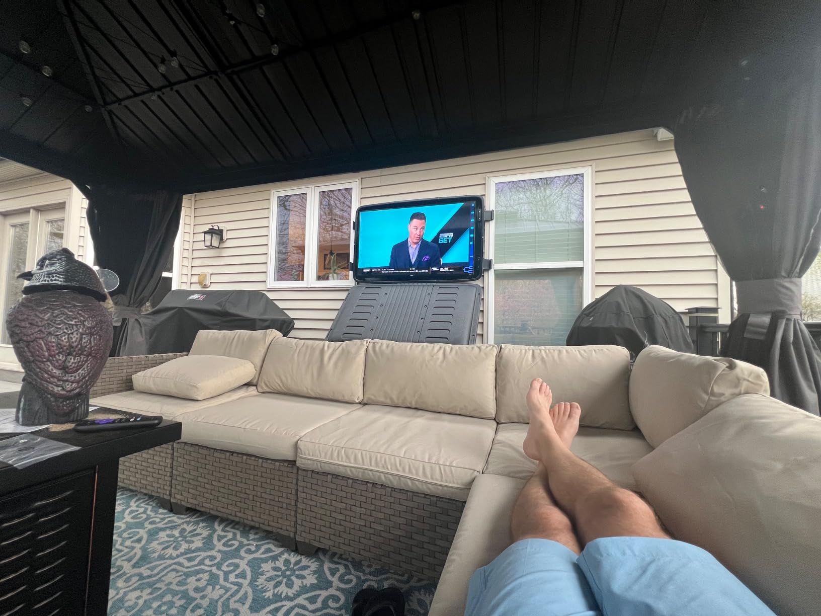 E-Series 36-43 Inch Outdoor TV Enclosure, Weatherproof Cover | Weatherproof | 2-Year Warranty | Protective | All-Season | Outdoor | Impact Resistant | TV Cabinet | Extended TV Life customer photo 1