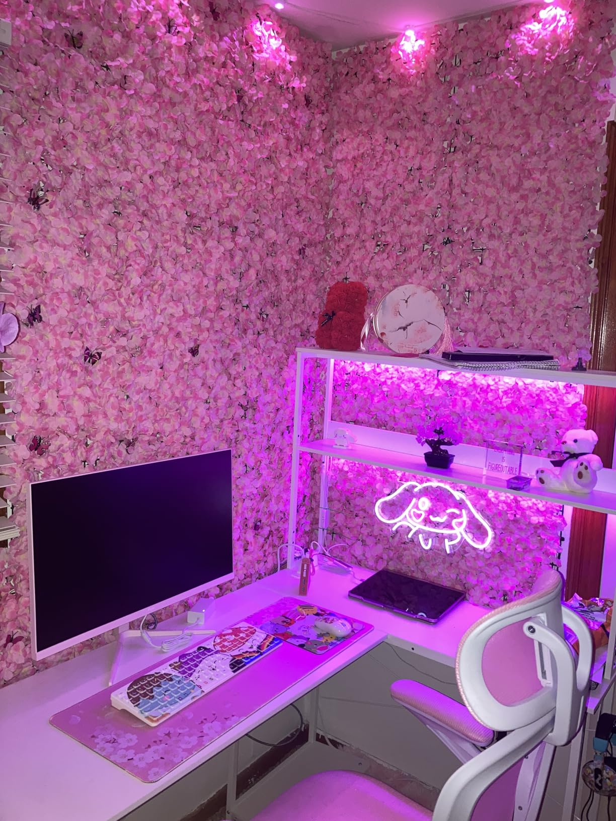 Gaming Neon Sign USB Powered for Game Room Decor, Japanese Anime Neon Sign Dimmable LED Neon Light Sign for Kids Room Man Cave Wall Art Birthday Gift Kirbee 16.1 * 12.8 Inches customer photo 2