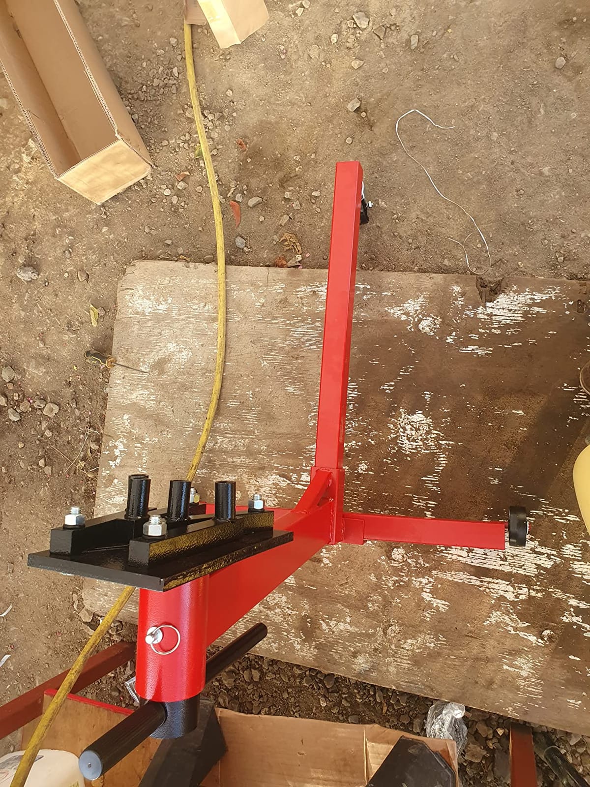 Big RED AT23401BR Engine Stand, 3/8 Ton (750 LBs) Capacity, Steel Rotating Engine Motor Stand with 360 Degree Adjustable Head, 3-Caster, 4 Adjustable Arms, for Vehicle Maintenance, Auto Repair, Black customer photo 2