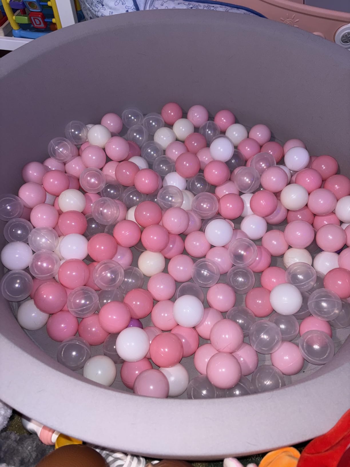 Wilwolfer Foam Ball Pit for Toddlers, Large Baby Ball Pit for Babies with Soft Memory Sponge, Indoor Outdoor Baby Playpen, Kids Play Ball Pool, Gift Toys for Infants Boys and Girls (Gray, NO Balls) customer photo 1