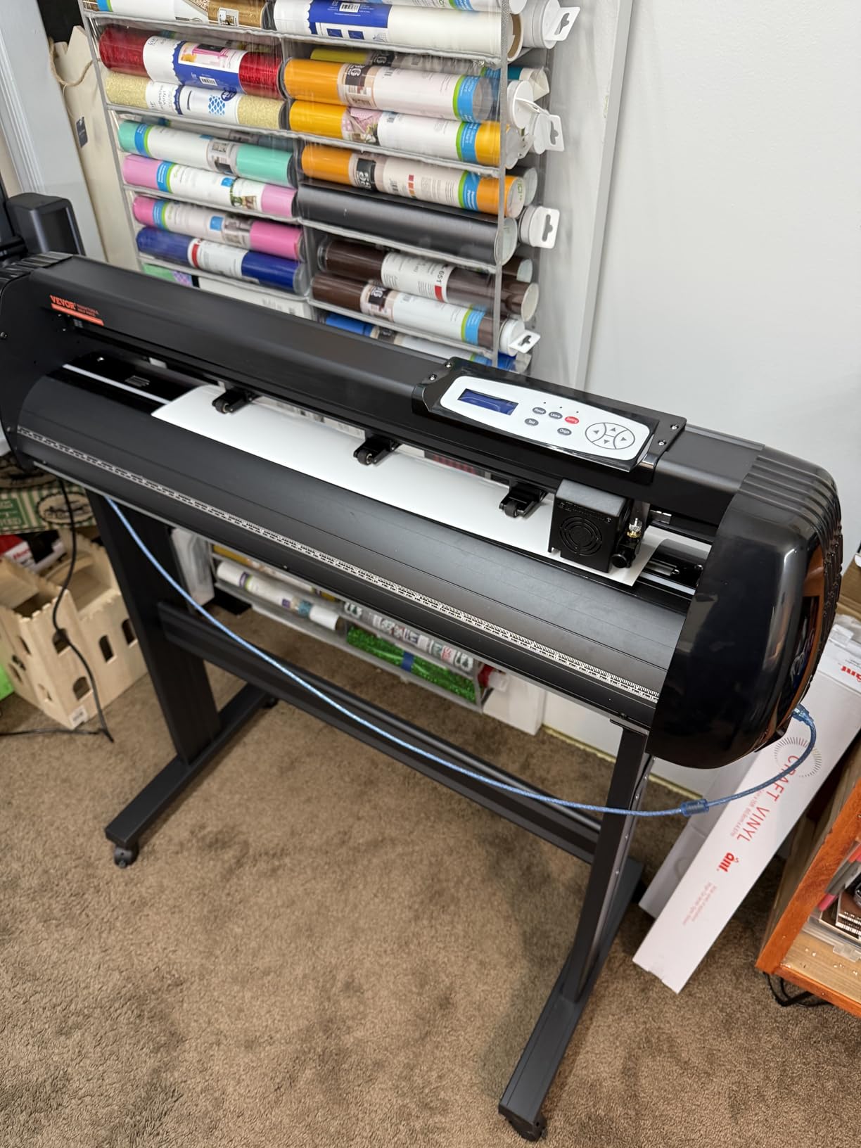 VEVOR Vinyl Cutter Machine 34 inches Bluetooth Cutting Plotter Machine | For Windows & Mobile, 400 in / 10 m Accuracy, Steel Roller Shaft, Adjustable Speed Force, SignMaster Tool Kit for Sign Making customer photo 2