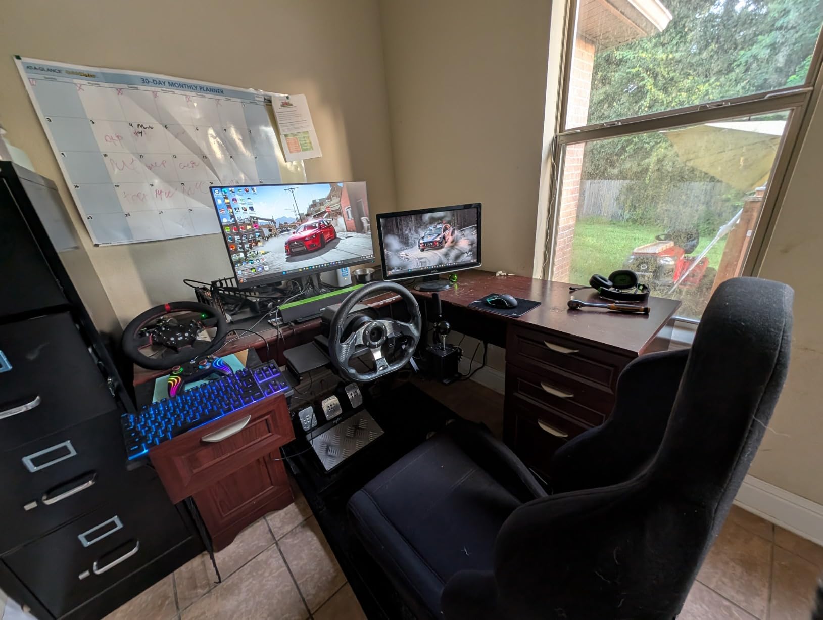 Marada Racing Simulator Cockpit Seat with Black Seat and Bolts Suitable Adjustable Portable Sim Gaming Frame Stand Real Driving & Flying Simulation Split Cockpit customer photo 1