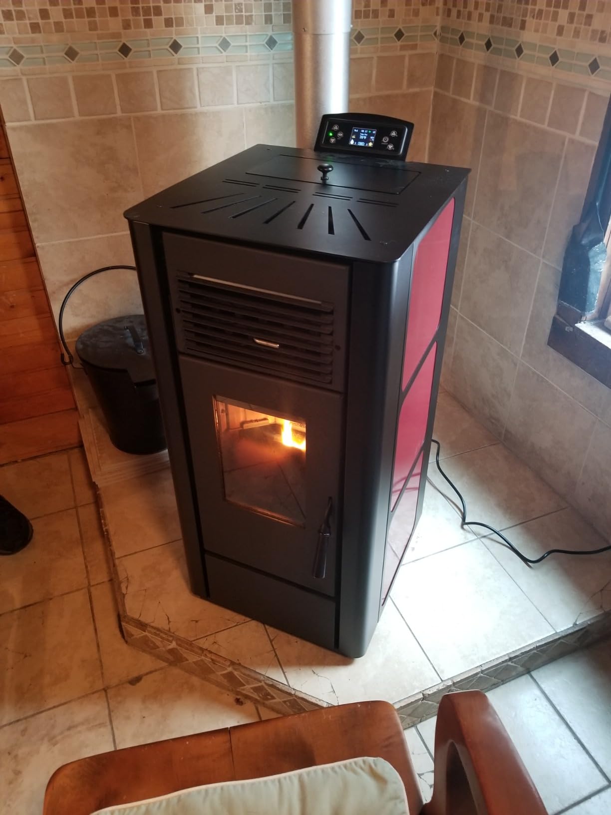 Freedom Stove PS21 Pellet Stove - Freestanding Heater with Wi-Fi, 24V Battery Backup, Stacked Tube Heat Exchanger, Smart Controls, DIY Ready, 5-Year Warranty customer photo 2