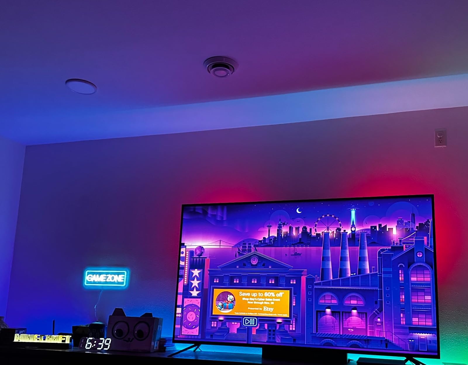 Game Room Neon Sign for Game Wall Decor Led Neon Light with USB Powered Teen Boy Children Bedroom Bar Party Gaming Room Accessories and Decor Neon Signs Custom, 15.7 x 5.9 Inch customer photo 2