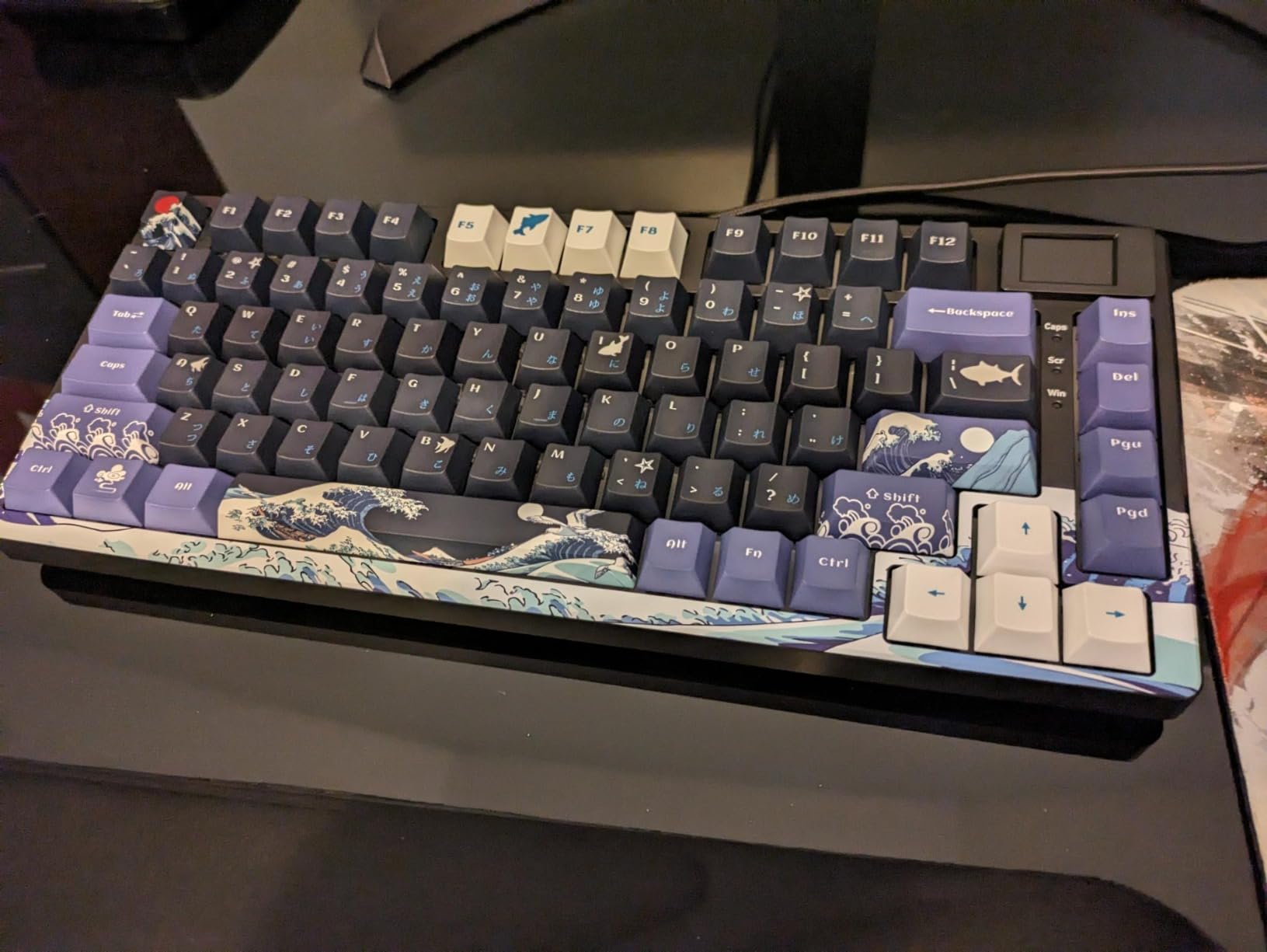 Womier SK80 75% Keyboard with Color Multimedia Display Gaming Keyboard | Creamy Sound Mechanical Wired Hot Swappable Gasket RGB Custom Keyboard, Pre-lubed Stabilizer for Mac/Win, Black Kanagawa customer photo 2