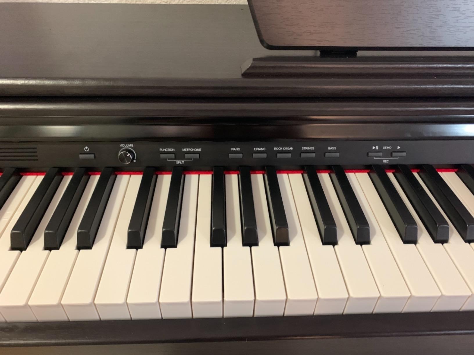 Donner DDP-400 Digital Piano with 88 Key Progressive Weighted Keyboard, Premium Upright Piano Keyboard for Professional, Bundle with Headphone, Bluetooth, Record, 138 Tones, 100 Rhythms, LCD, Brown customer photo 1