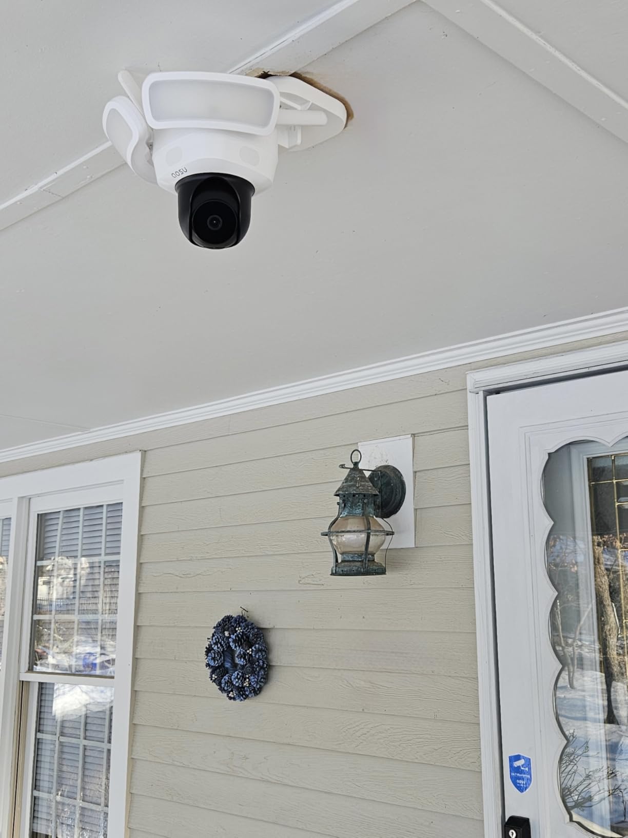 aosu Floodlight Camera Wired, 3K UHD Security Camera Outdoor, 360° Coverage Surveillance, 24/7 Recording, Motion Detection, 2600-Lumen Motion-Activated Floodlight, Color Night Vision customer photo 2