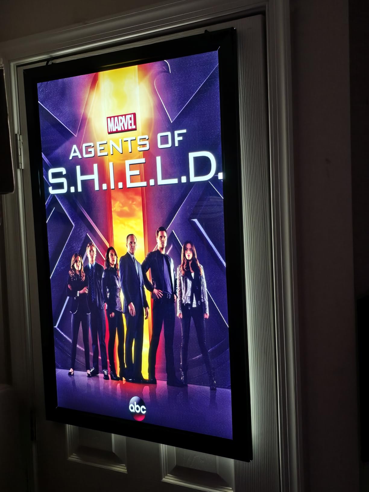 AngelcityCC 24 x 36 Inch LED Movie Poster Frame Home Theater Wall Mounted Advertising Picture Frame Display Led Light Box Sign Advertising Display customer photo 1
