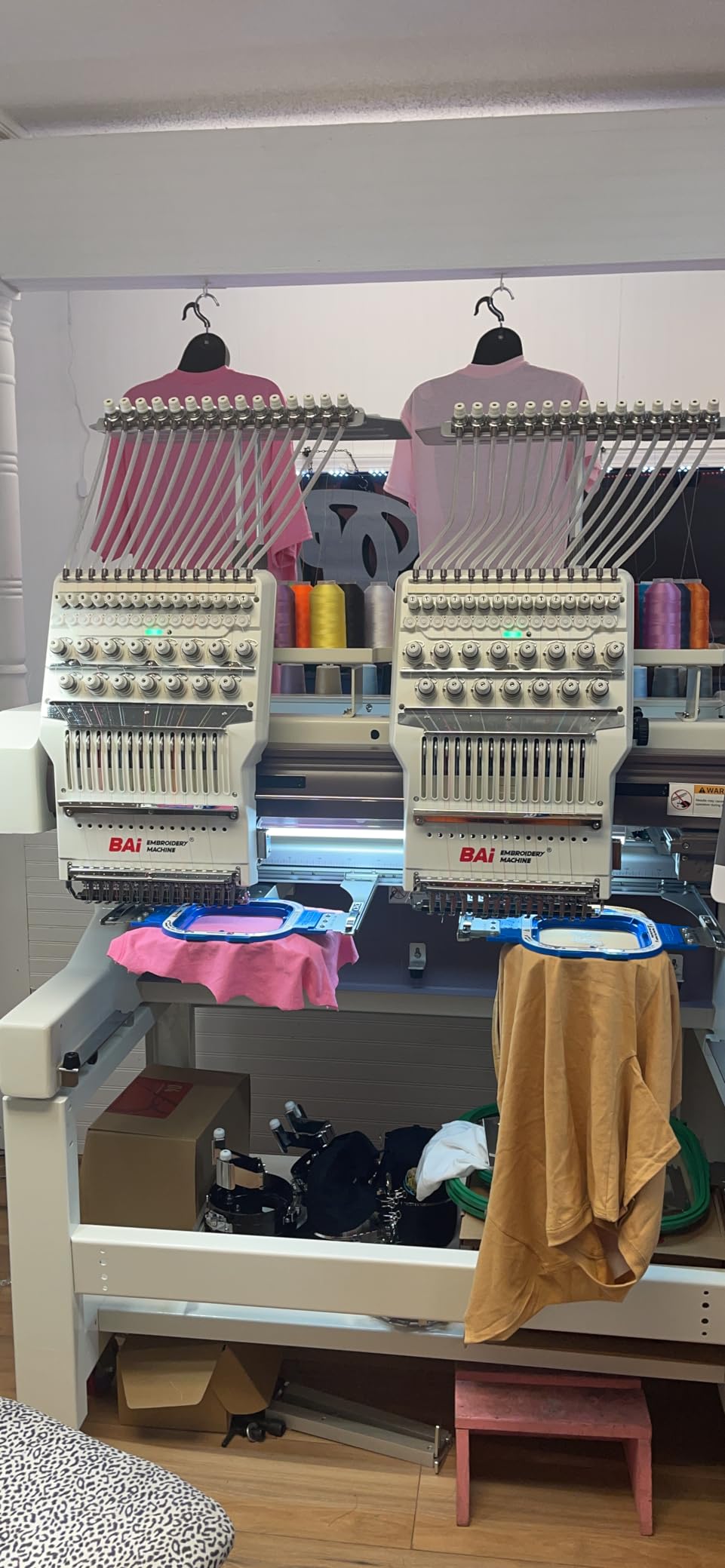 BAI The Vision 2 Head 20x16inch Commercial Embroidery Machine 15 Needle, True Stable 1200SPM, 10-Year Lifespan, Institch OS5 via Wi-Fi, Calculating Costs and Design Software for Business customer photo 1