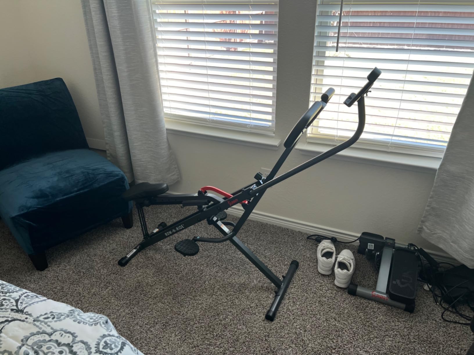 Sunny Health & Fitness Smart Upright Row-N-Ride Trainer w/Adjustable Resistance & 330LB Weight Capacity, Foldable Home Exercise Equipment for Arm, Glute & Leg Training, Free SunnyFit App Connection customer photo 2