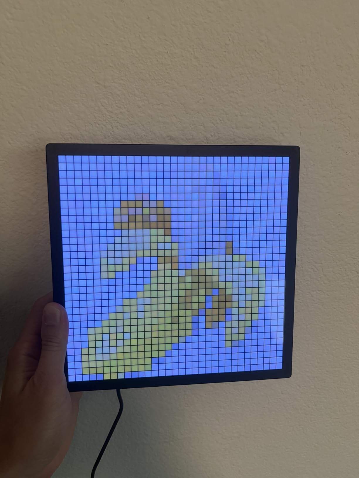 LED Pixel Display, 32x32 Programmable Pixel Art Display with APP Control for Kids Boys Girls, Creative Animations, Fun Text and Digital Clock, Gaming Accessories for Desk/Wall Room Decor customer photo 1
