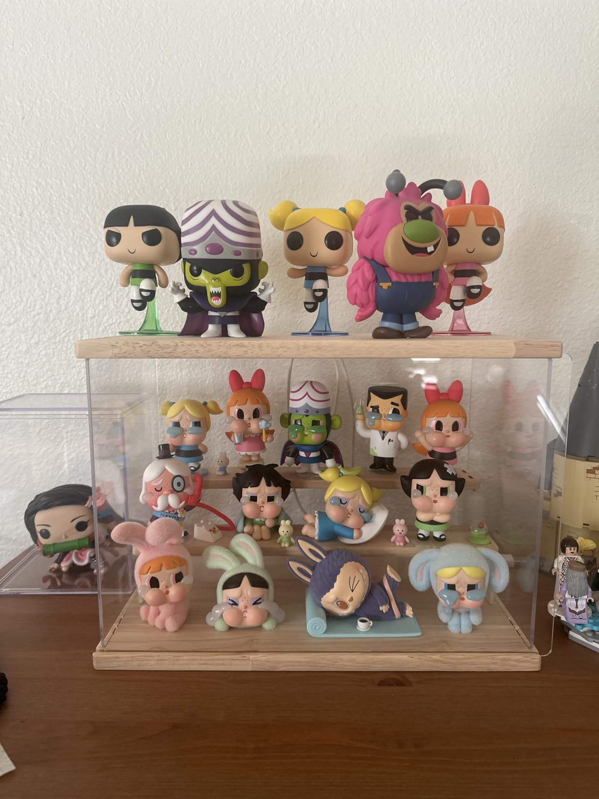 Clear Acrylic Display Case with Light, 5 Tier Display Box Stand Assembly Dustproof Protection Showcase for Collectibles Action Figures (12.6x12.2x11.8in; 32x31x30cm) customer photo 1
