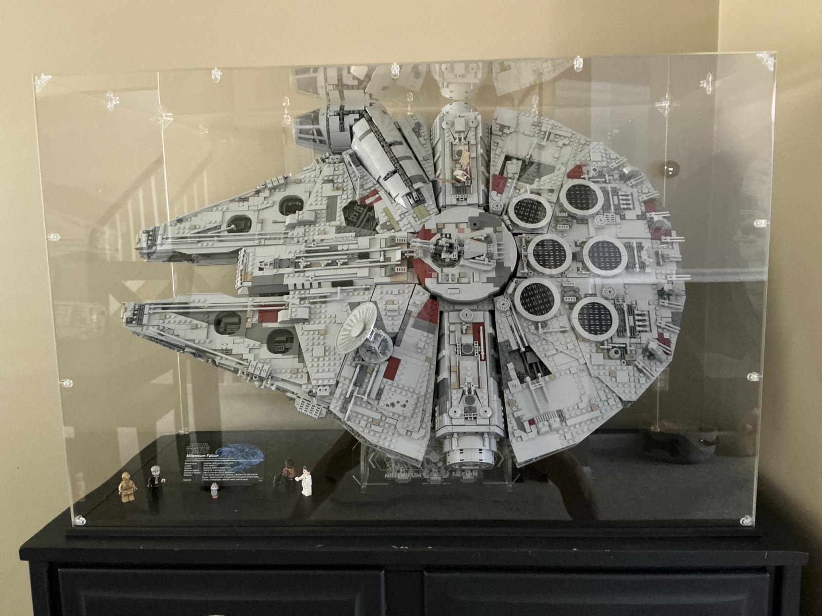 Display Case for Lego 75192 Millennium Falcon, 34.64x15.35x22.83 (88x39x58cm), Protect Your Collectibles from Dust with a Clear Showcase customer photo 1