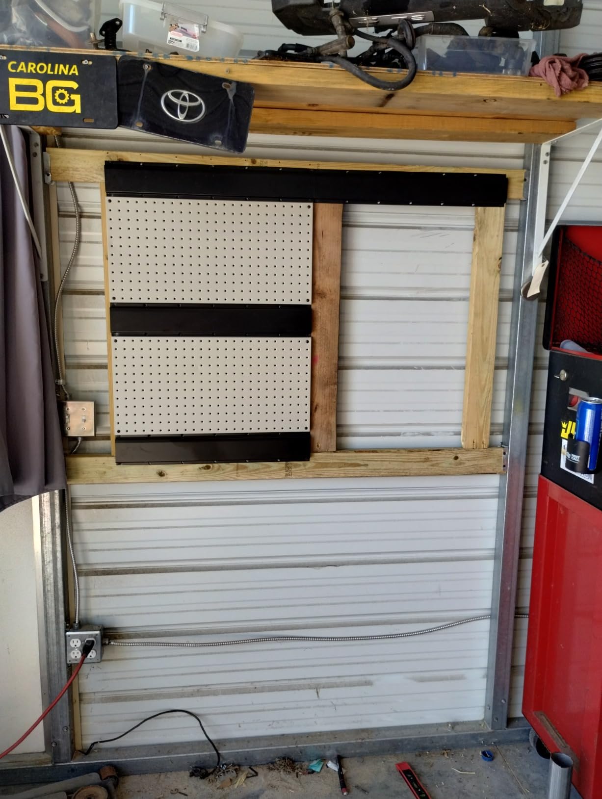 Ultrawall Black Pegboard Wall Organizer, 48X 36 inch for Garage Storage with Hooks, Storage Bins, Tool Panel Organizer, 72pcs customer photo 1