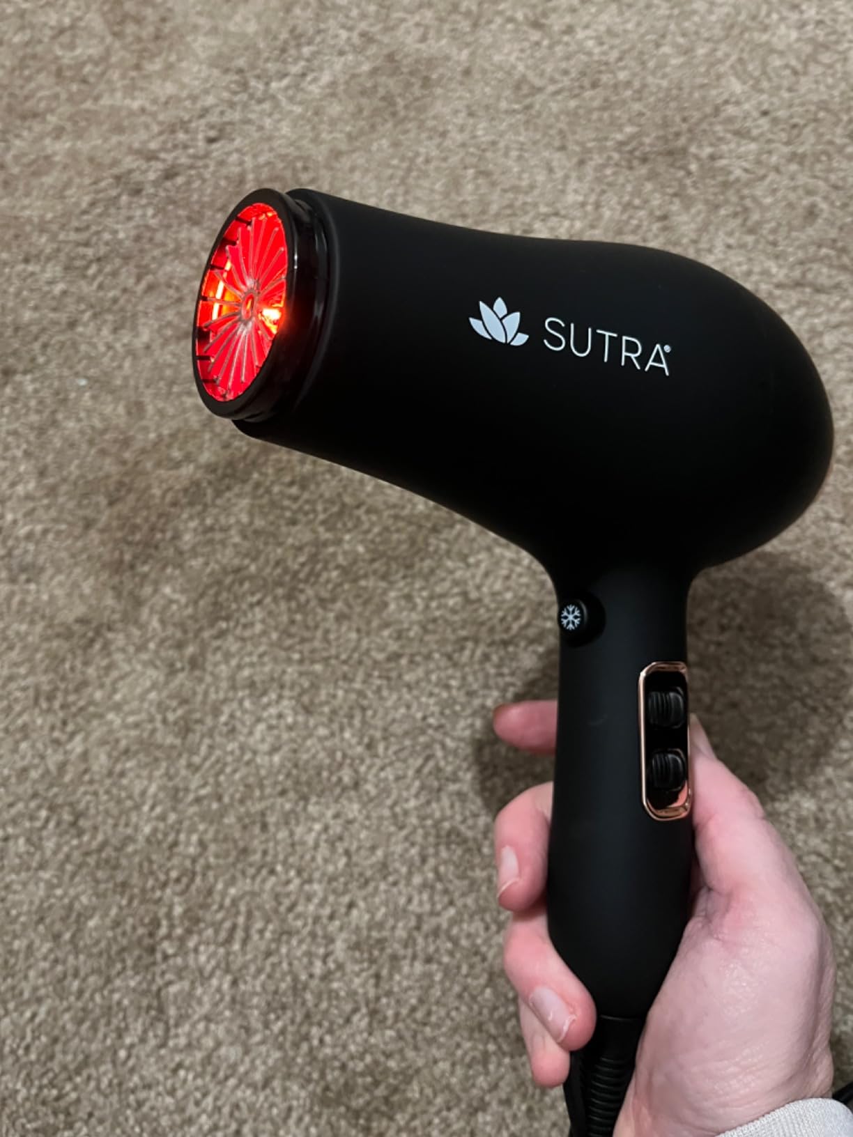 Sutra Infrared AC Blow Dryer - Professional Hair-Dryer with Infrared (IR) & Ionic Technology - Blowdryer with 2 Speed, 3 Heat Settings & Cool Shot Button - Professional Styling Tool for All Hair Types customer photo 1