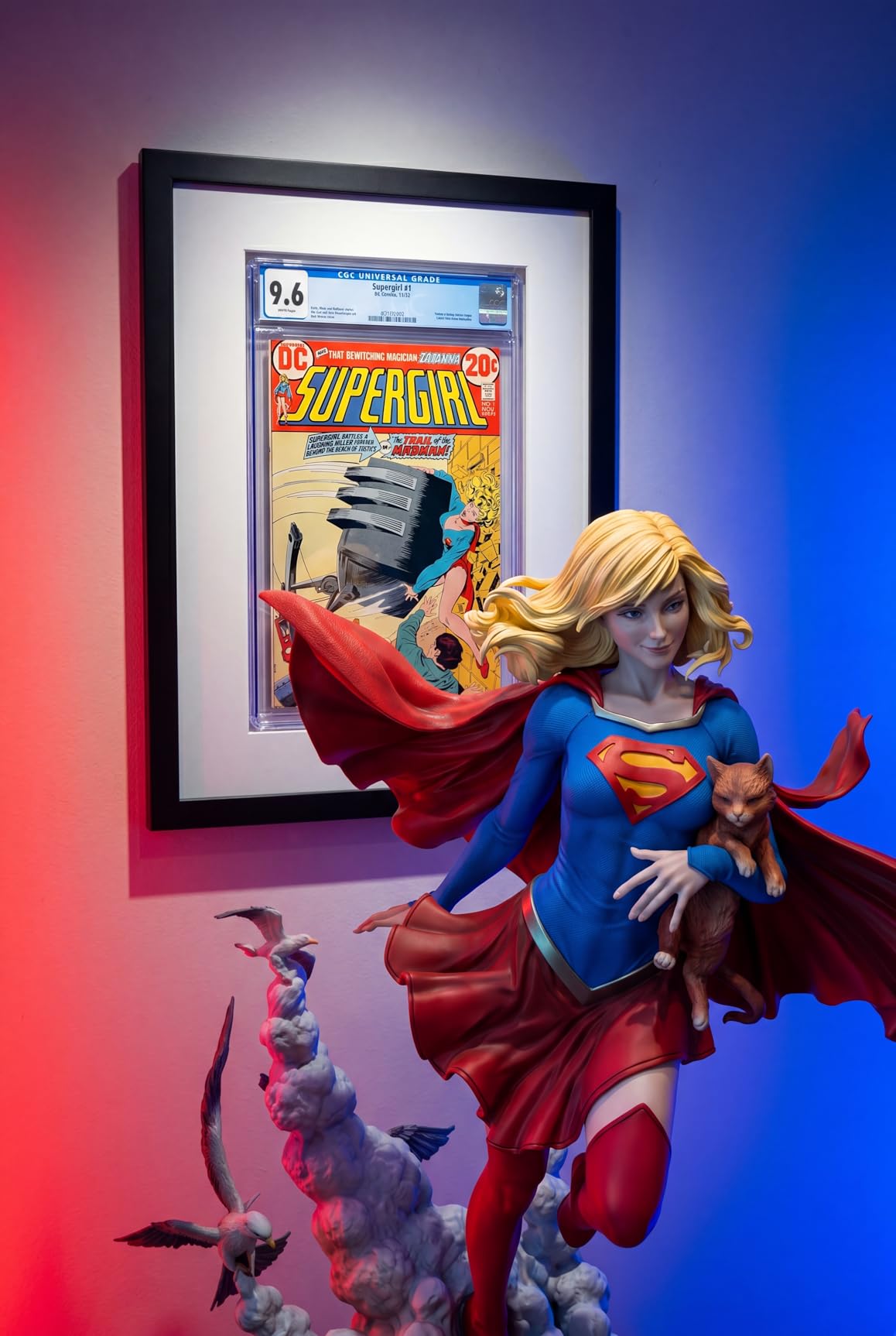 Double Graded Comic Book Frame | Black Moulding | UV Protected | Real Glass | Customized for a 2 Graded Comic Books (Double) customer photo 1