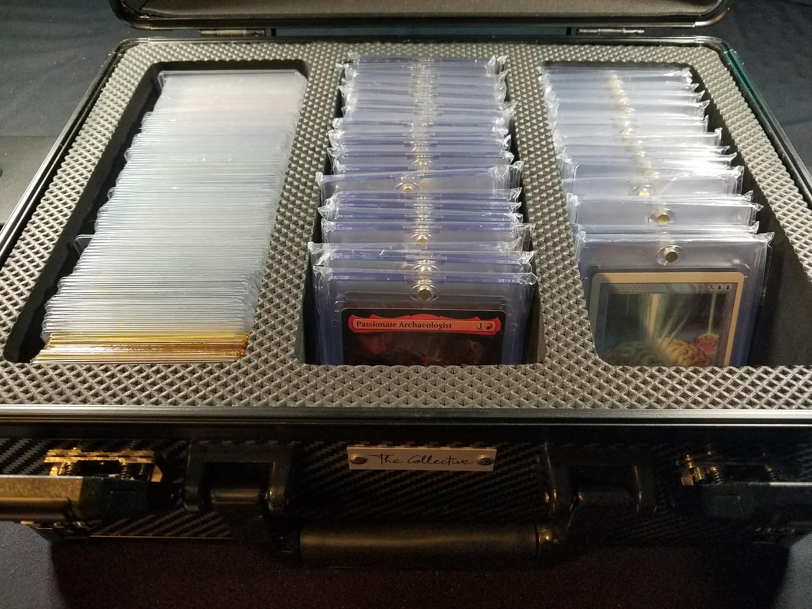 ZINHO Graded Card Case Upgraded Sports Card Storage Box Waterproof Trading Card Holder, Compatible with PSA BGS CSG FGS Up to 80+ Cards with TSA Approved Locks (Black) customer photo 2