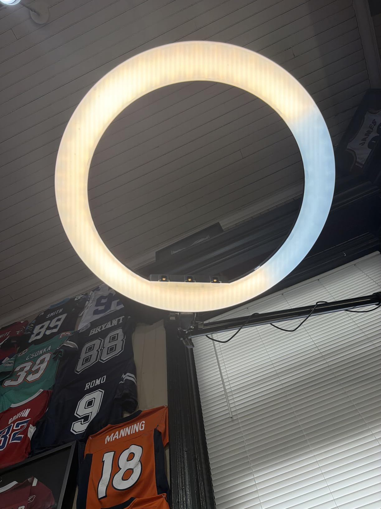 Hagibis 21 inch Ring Light with Stand Outer 55W 5600k Dimmable LED Light, Tripod Stand, and Phone Holder, Remote Controller, Carrying Bag, CRI 97+ 2540lux, for Streaming Home Office Zoom Call Lighting customer photo 1