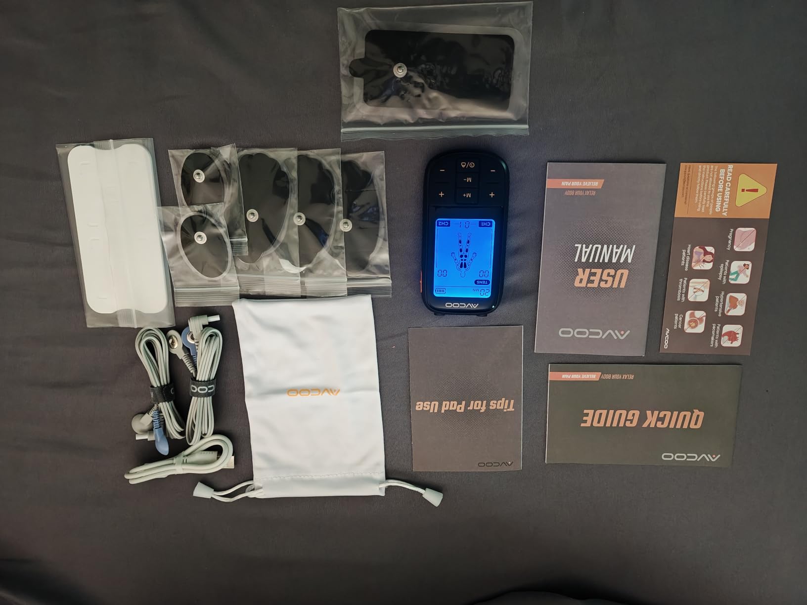 3-in-1 TENS Unit Muscle Stimulator with 30 Modes, 40 Intensities TENS Machine for Gradual Back Pain Relief Therapy, Rechargeable EMS Unit Massager with 12 TENS Electrode Pads, a Storage Bag customer photo 2